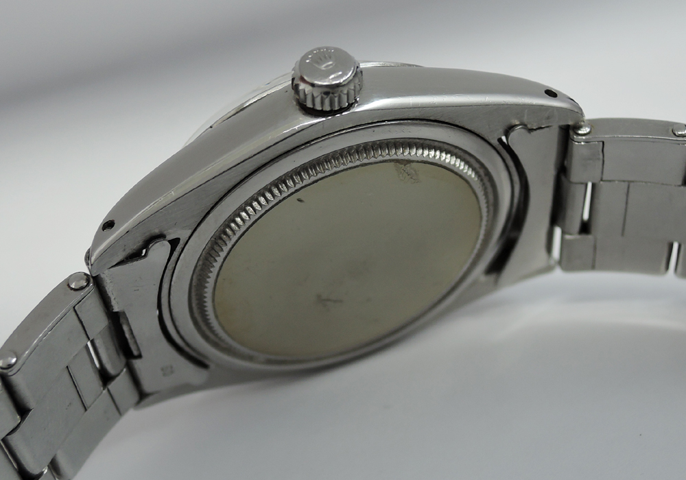 ロレックス ROLEX オイスタープレシジョン 6694 ステンレス 黒文字盤 アンティーク 手巻き メンズ 腕時計  CF6330のイメージ画像