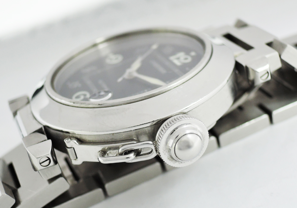カルティエCartier パシャC 自動巻 腕時計 ボーイズ SS 黒文字盤 CF6394のイメージ画像