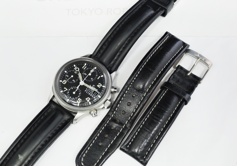 ジン Sinn 356 フリーガー 手巻 黒文字盤 ステンレス メンズ腕時計 プラスティック風防 保証書 2020年OH済 CF7087のイメージ画像