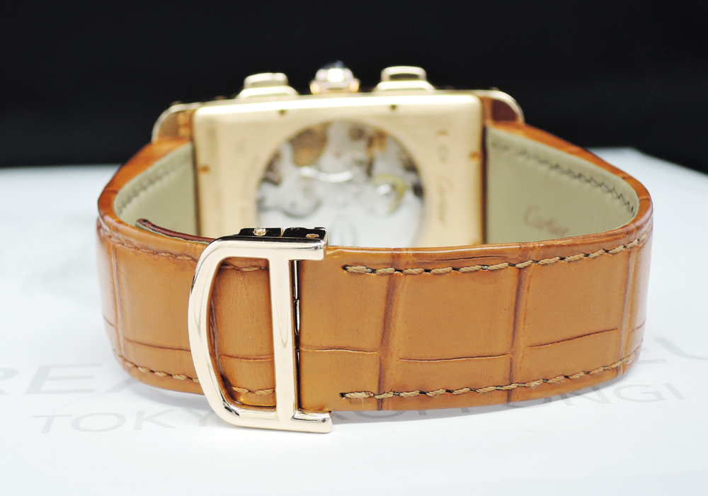 カルティエCARTIER タンクアメリカン XL クロノグラフ W2609356 自動巻 18Kピンクゴールド 腕時計 メンズ 保証書 IT7353のイメージ画像