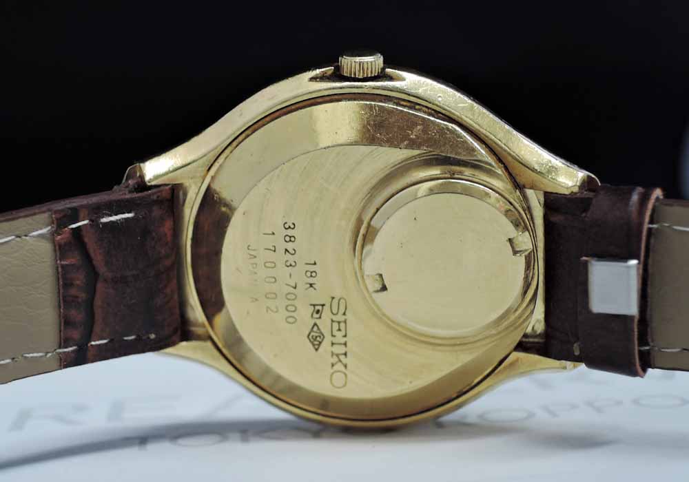 セイコー SEIKO 38クオーツ 3823-7000 メンズ 腕時計 シャンパン文字盤 18KYG IW7369のイメージ画像