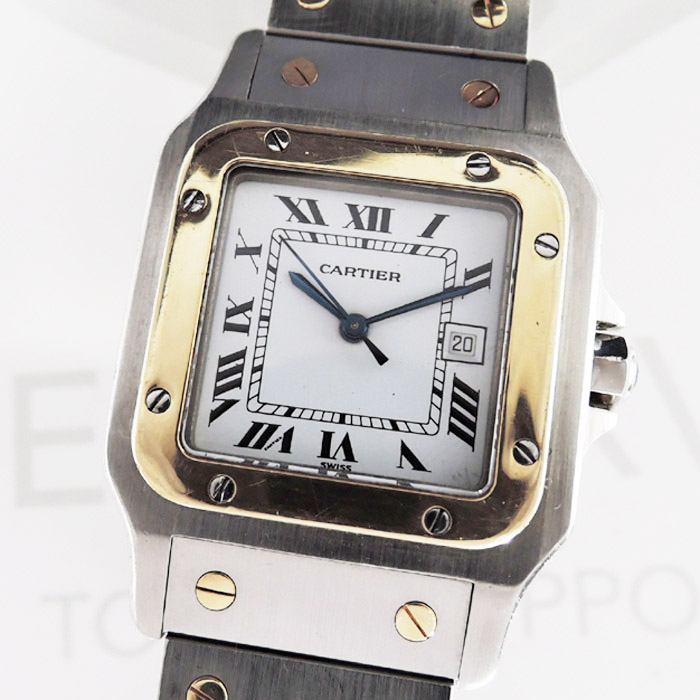 カルティエ Cartier サントスガルベLM 自動巻 SS/K18YG コンビ ボーイズ 腕時計 IW7390