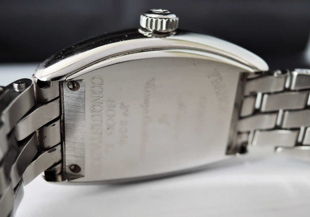 フランクミュラーFRANCK MULLER コンキスタドール 8005L シルバー 文字盤 SS レディース 自動巻 腕時計 保証書 箱 駒 IW7391のイメージ画像