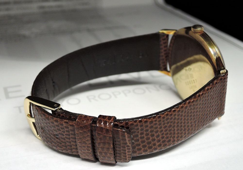 SEIKO セイコー 14036 ロードマーベル 彫り文字盤 メンズ 18金 手巻き 腕時計 社外ベルト IW7411のイメージ画像