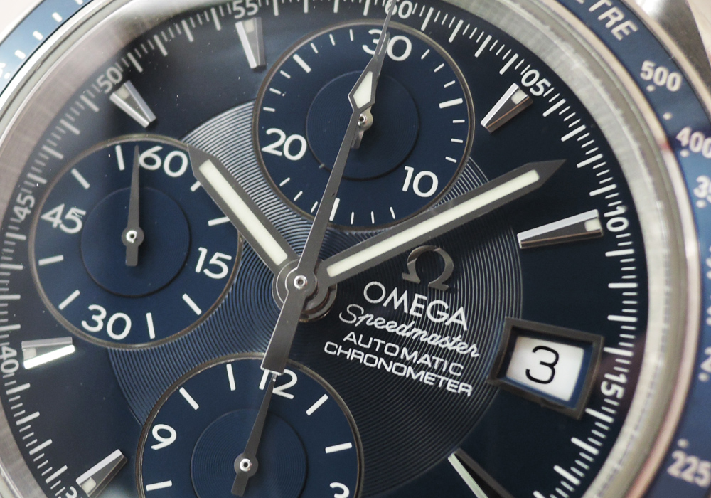 オメガ OMEGA スピードマスター デイト 3212.80 クロノグラフ 自動巻 青文字盤 保証書 CF7621のイメージ画像
