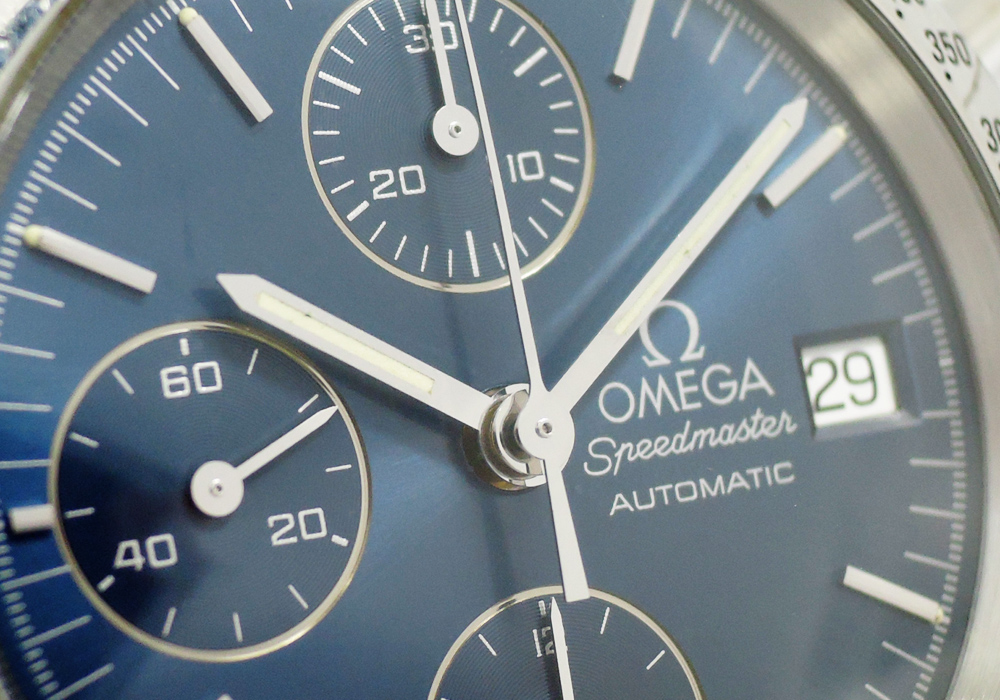 オメガ OMEGA スピードマスターデイト 3511.80 クロノグラフ 青文字盤 自動巻き ステンレス メンズ 時計 CF7625のイメージ画像
