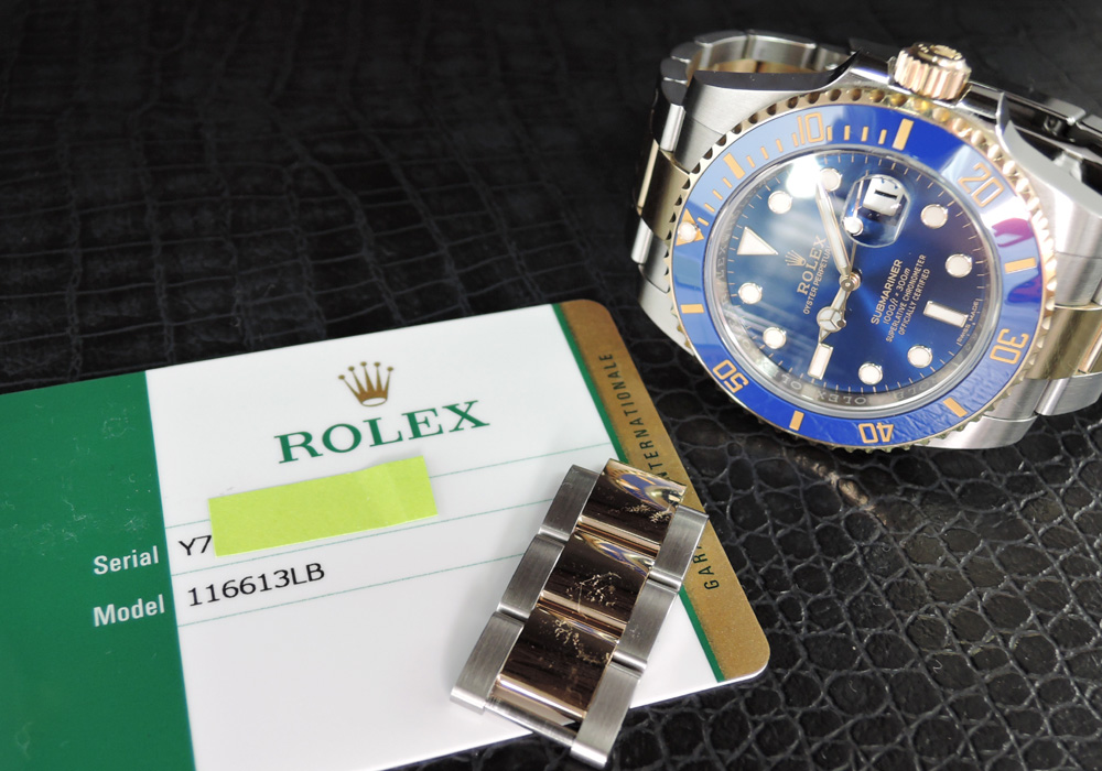 ロレックス ROLEX サブマリーナ コンビ 116613LB 青サブ ランダム品番 SSｘ18KYG 駒3 保証書有 CD5575のイメージ画像