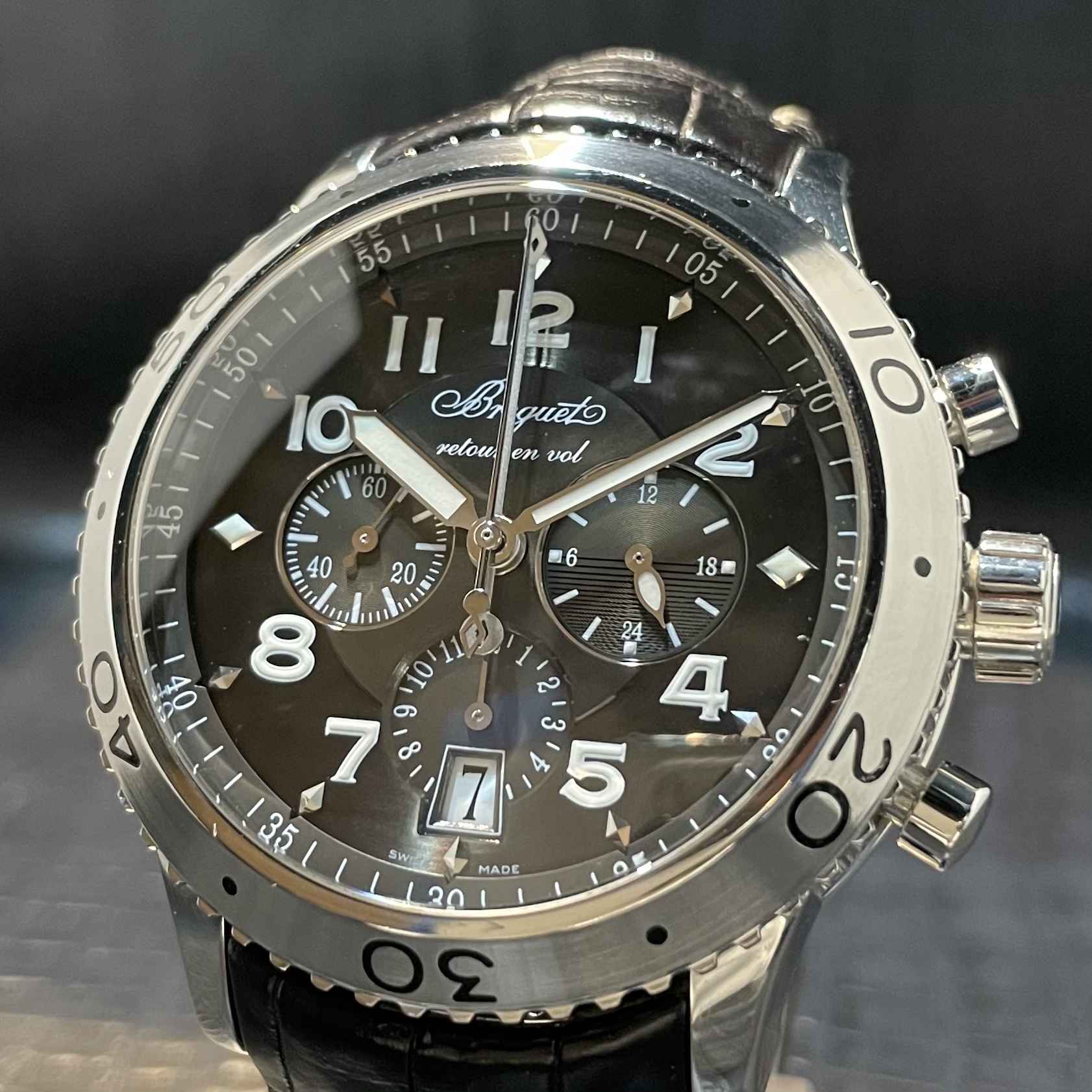 ブレゲ Breguet トランスアトランティック タイプXXI 3810ST メンズ 自動巻き クロノグラフ グレー文字盤 腕時計