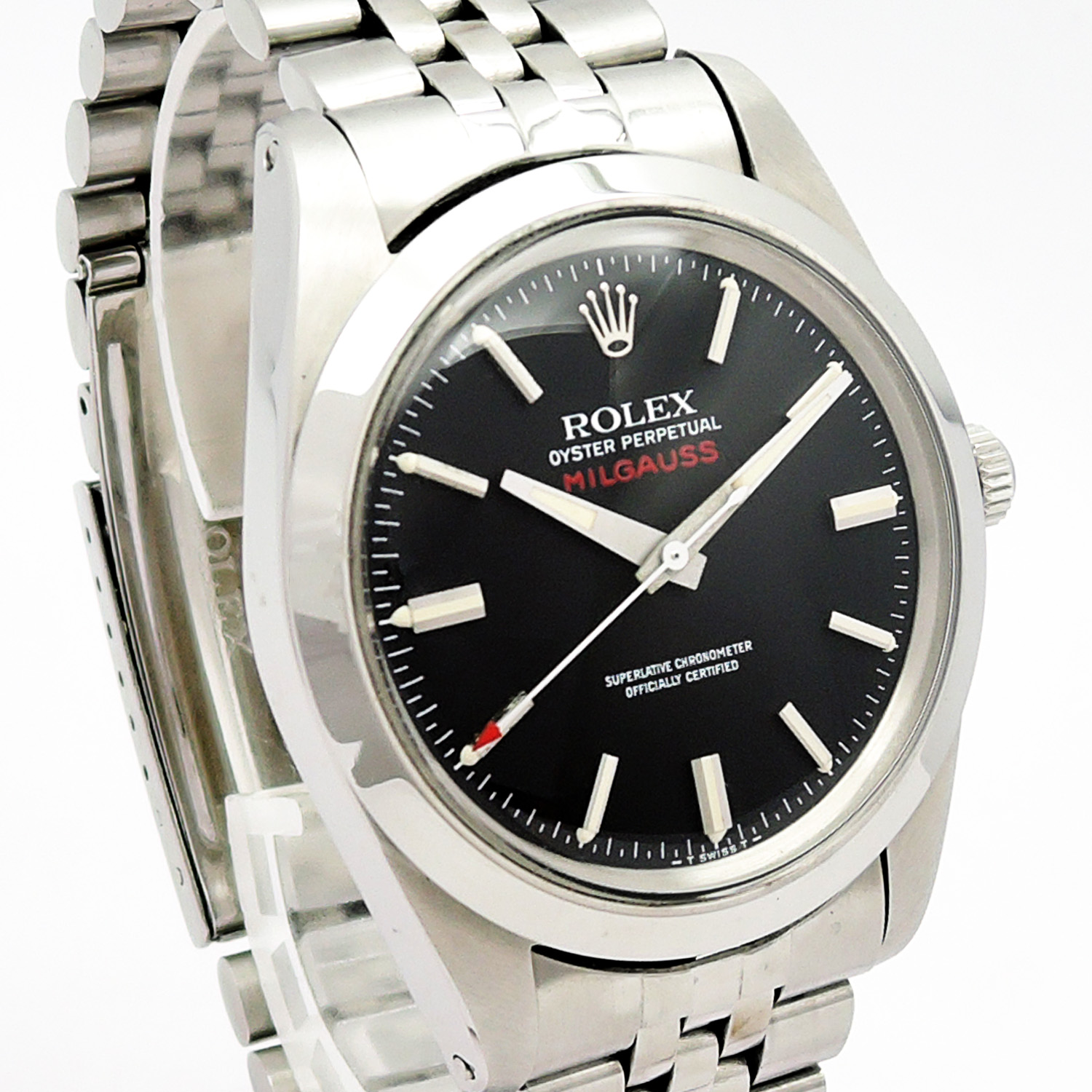 ロレックス ミルガウス Ref.1019 6番 SS 自動巻き ブラック文字盤 Rolex MILGAUSS Black Dial 箱 保証書 修理証明書 国際サービス保証書 C002283のイメージ画像