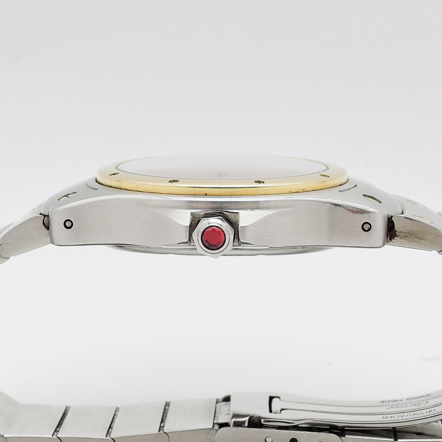 カルティエ サントス ロンド W20038R3 GMT 150周年記念モデル 自動巻き Santos Ronde Aviator YG/SS AT Silver Roman C002382のイメージ画像