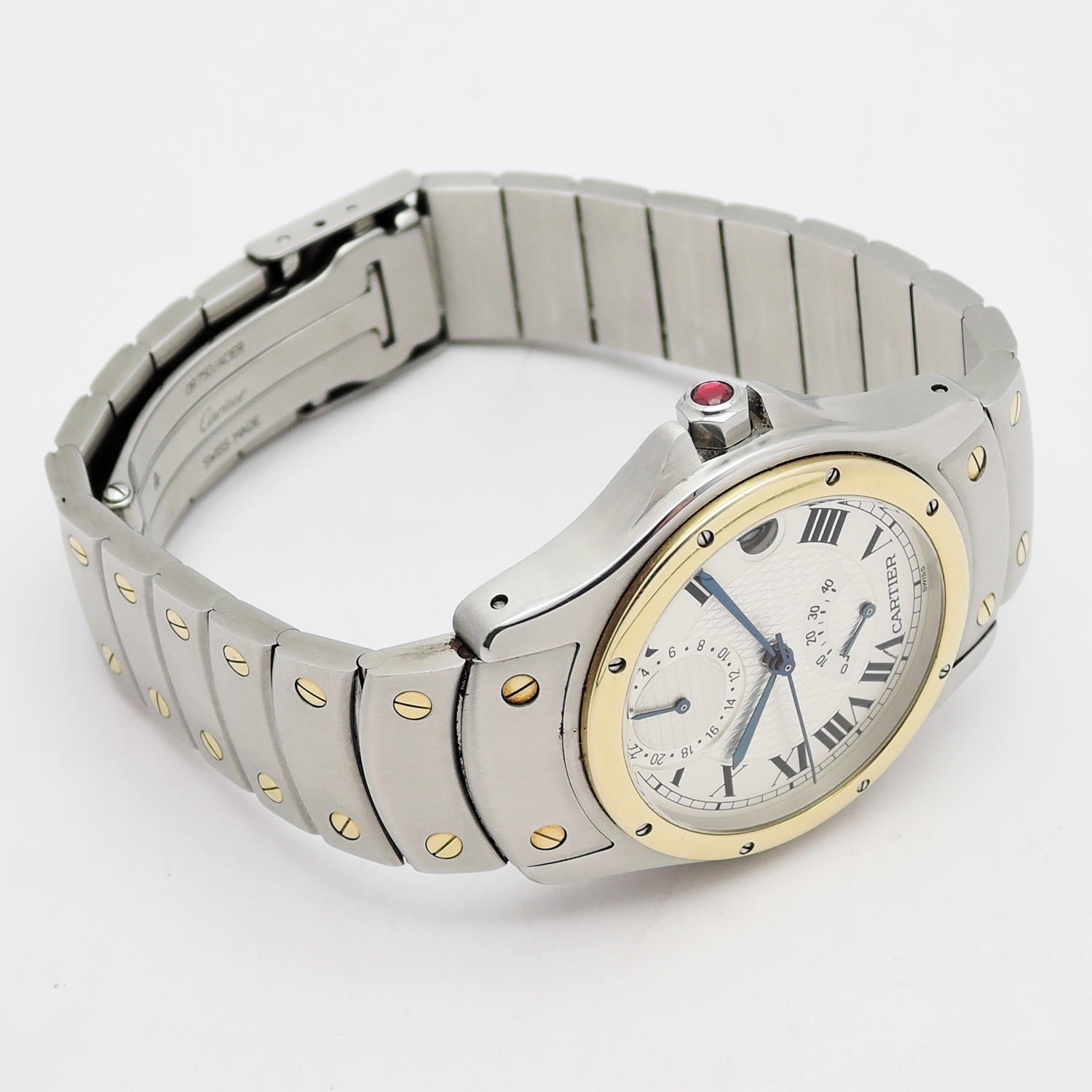 カルティエ サントス ロンド W20038R3 GMT 150周年記念モデル 自動巻き Santos Ronde Aviator YG/SS AT Silver Roman C002382のイメージ画像