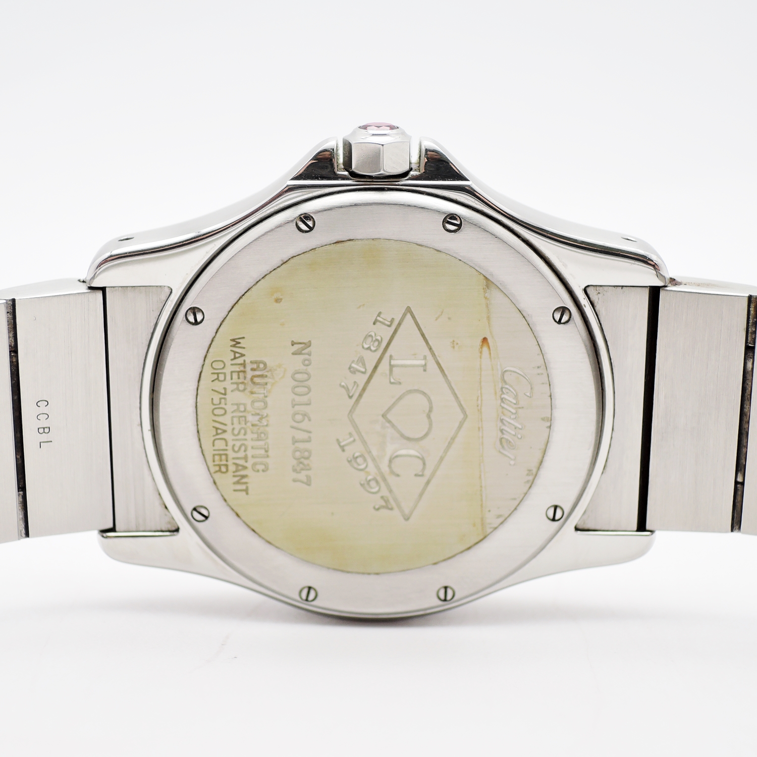 カルティエ サントス ロンド W20038R3 GMT 150周年記念モデル 自動巻き Santos Ronde Aviator YG/SS AT Silver Roman C002382のイメージ画像