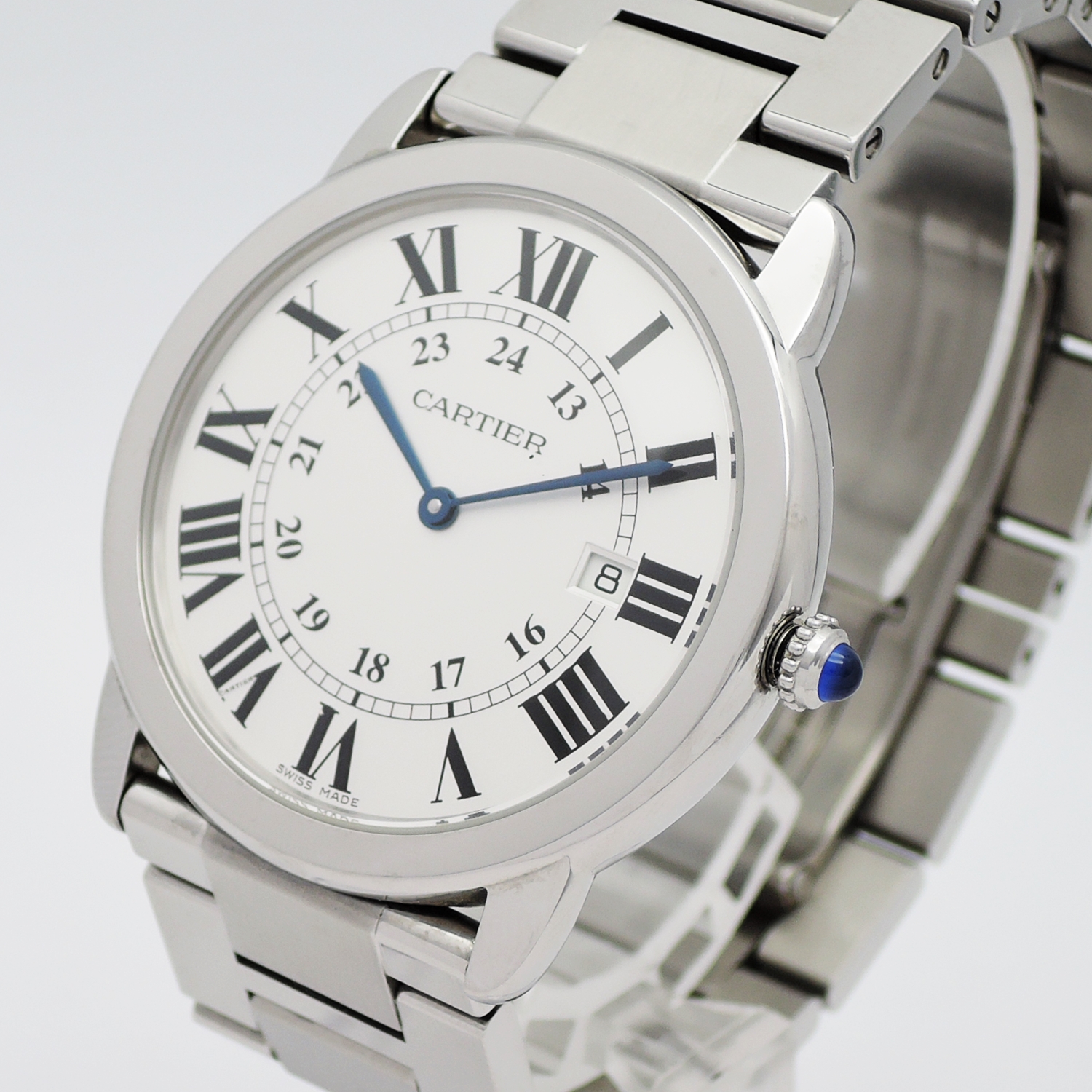 カルティエ ロンドソロ ドゥカルティエ LM 3603 W6701005 QZ Cartier Ronde Solo LM SS Silver C002124のイメージ画像