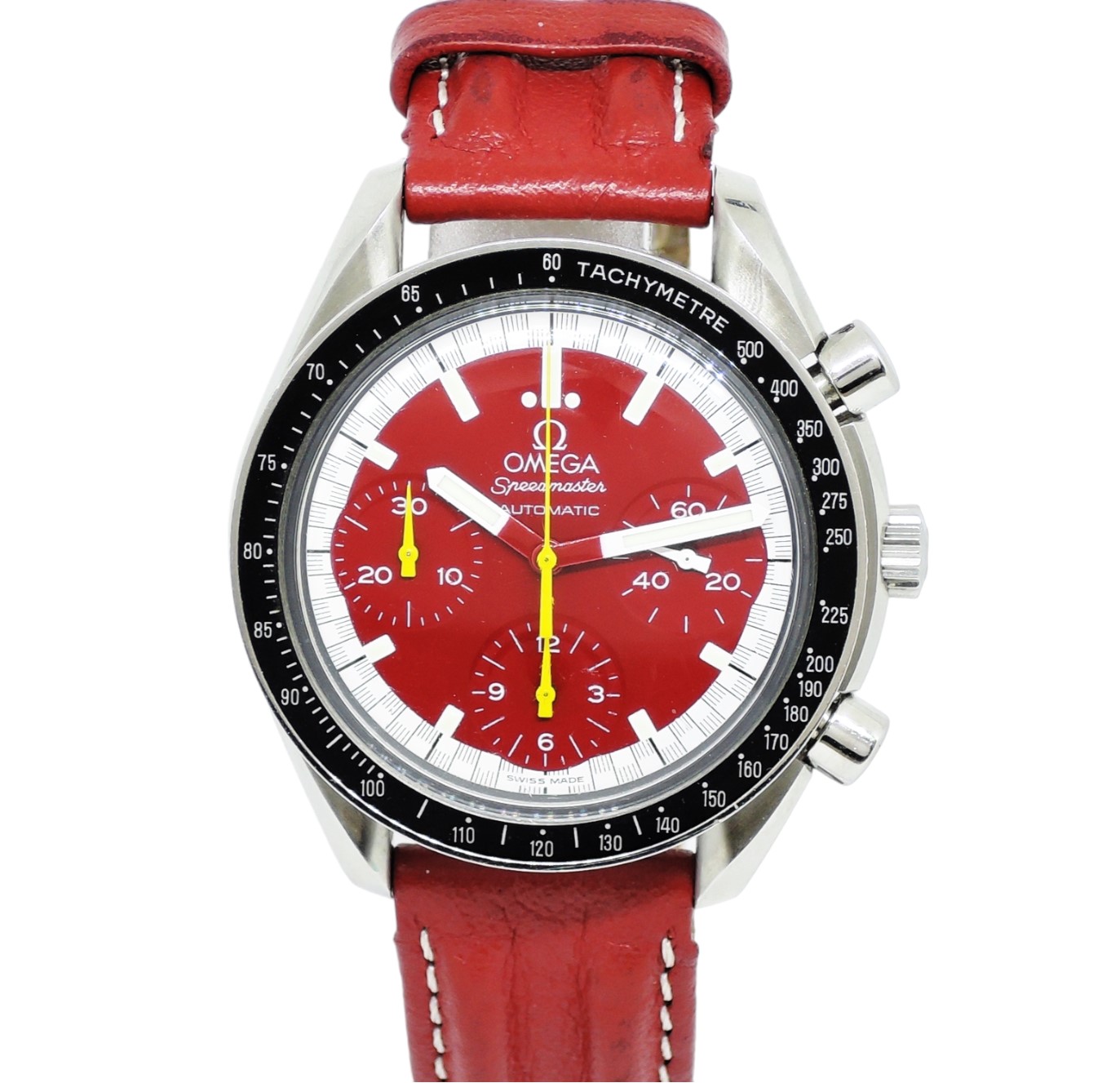 オメガ スピードマスター シューマッハモデル 自動巻き 赤・白文字盤 3810.61.41 OMEGA Speedmaster Schumacher model Red・White C002649