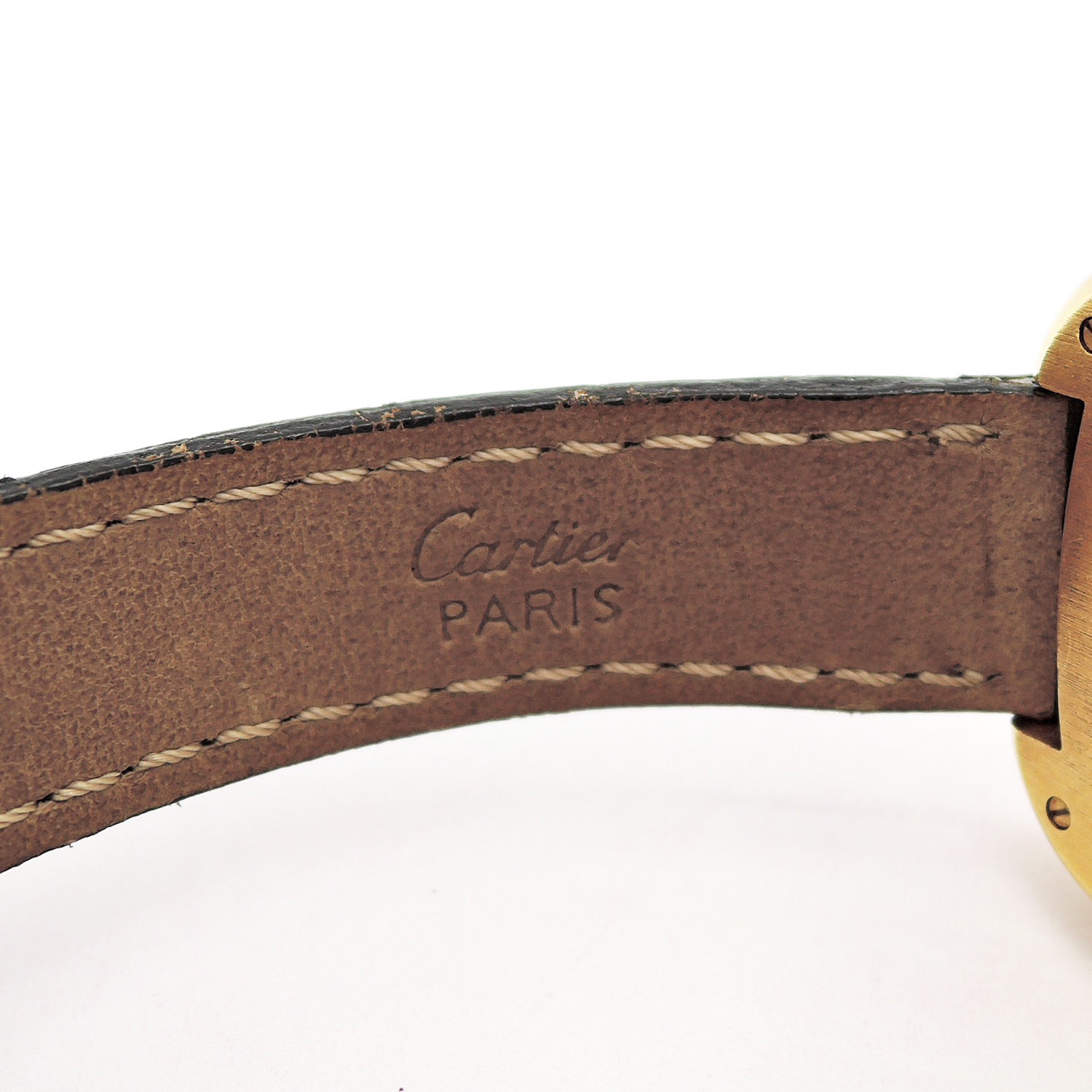 カルティエ ゴンドーロ 文字盤ホワイト HW 17.5cm YG レザー アンティーク 時計 レディース Cariter Gondole CR000090のイメージ画像