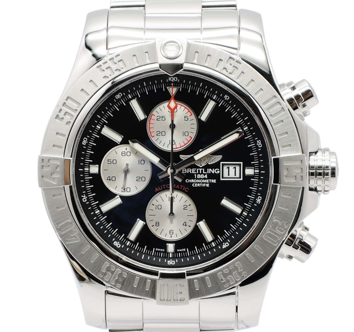 ブライトリング スーパーアベンジャーⅡ A13371 AT 文字盤ブラック 18㎝ BREITLING Super Avenger II C004096のイメージ画像