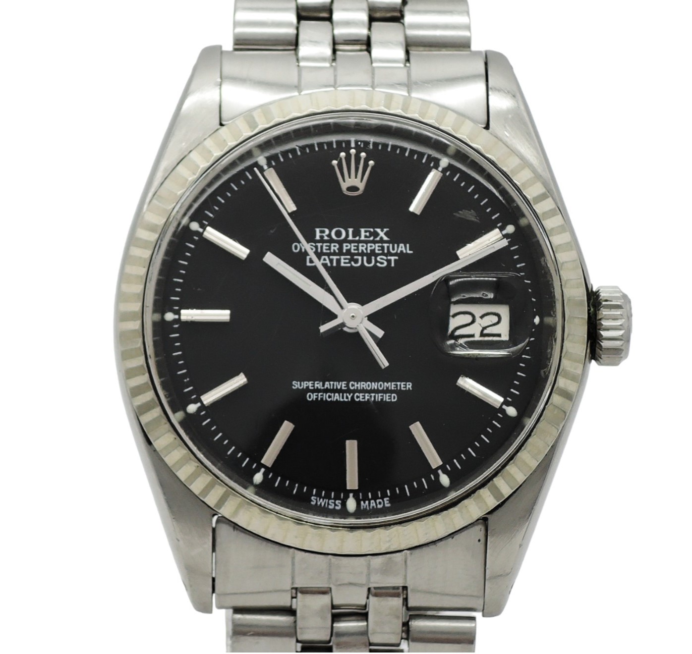 ロレックス デイトジャスト 36 1601/4 AT 文字盤ブラック 18㎝ ROLEX DATEJUST C004210のイメージ画像