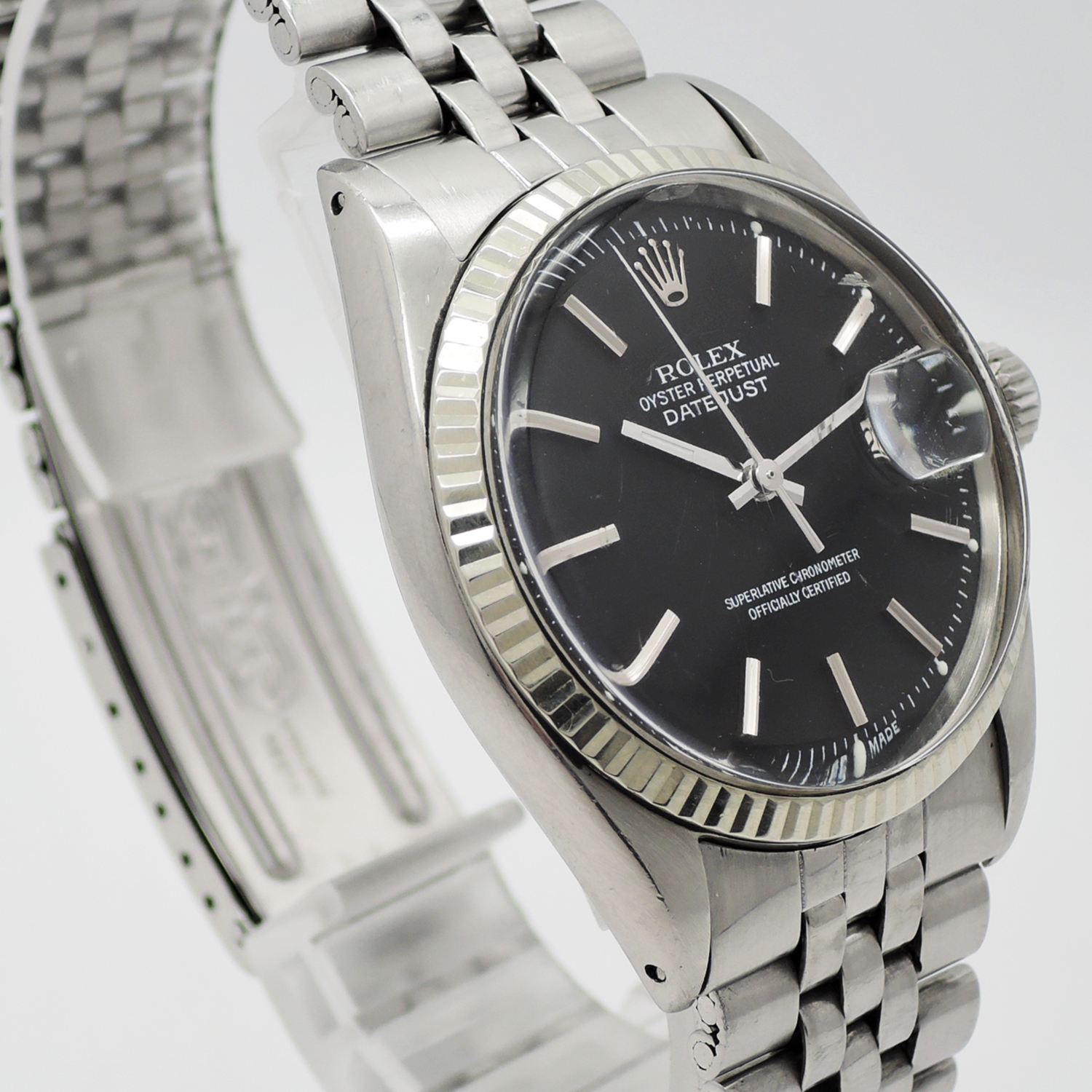 ロレックス デイトジャスト 36 1601/4 AT 文字盤ブラック 18㎝ ROLEX DATEJUST C004210のイメージ画像