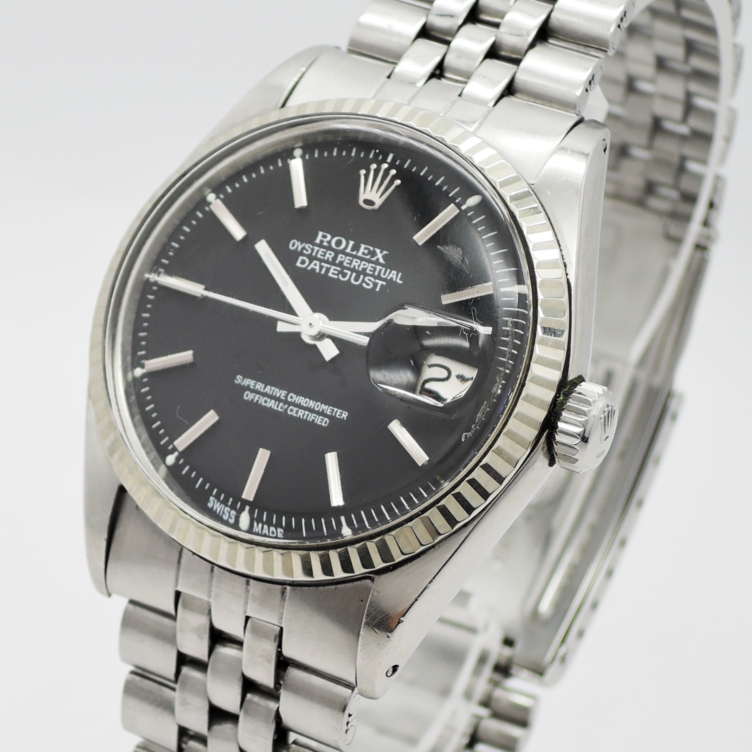 ロレックス デイトジャスト 36 1601/4 AT 文字盤ブラック 18㎝ ROLEX DATEJUST C004210のイメージ画像