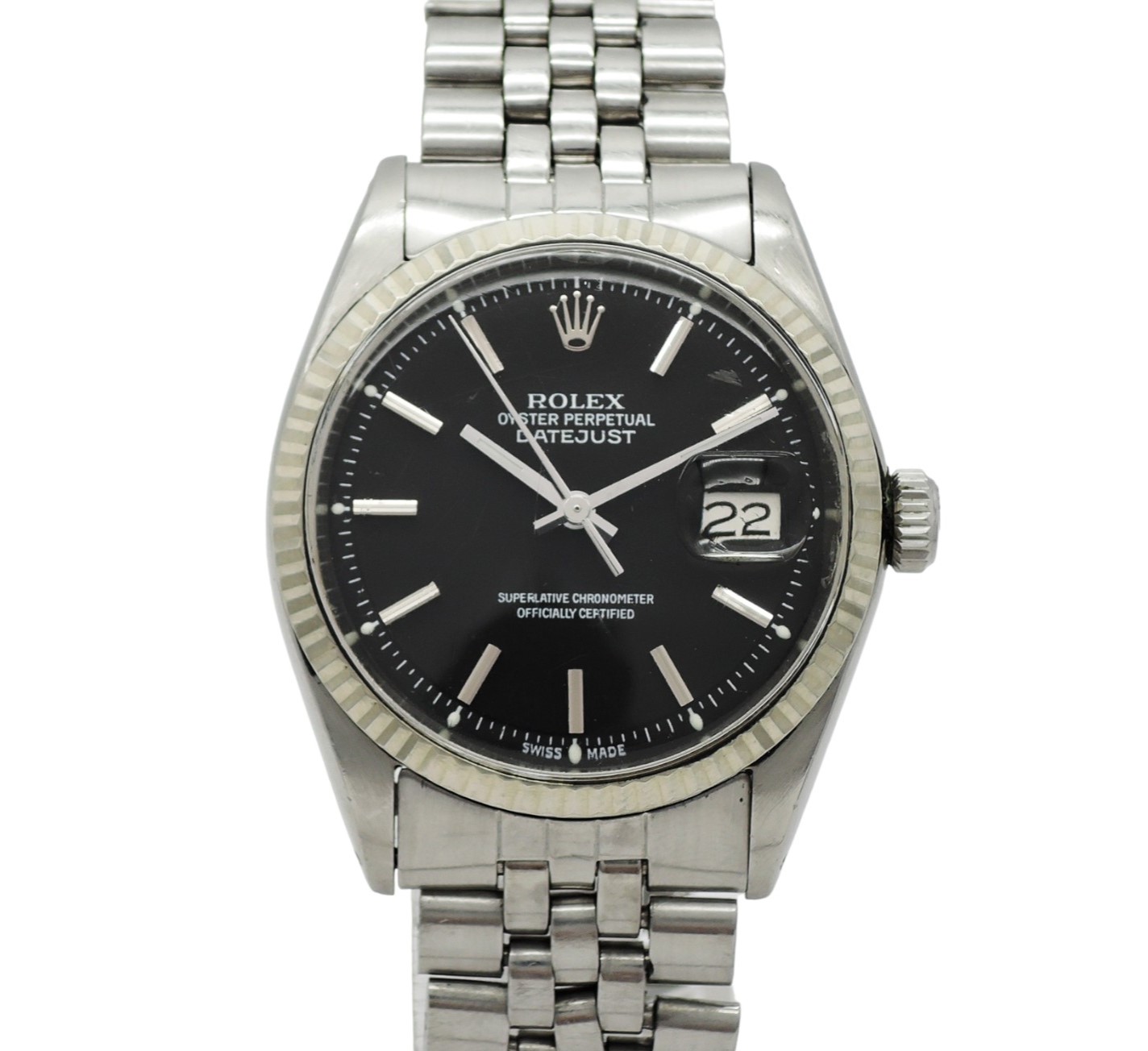 ロレックス デイトジャスト 36 1601/4 AT 文字盤ブラック 18㎝ ROLEX DATEJUST C004210のイメージ画像