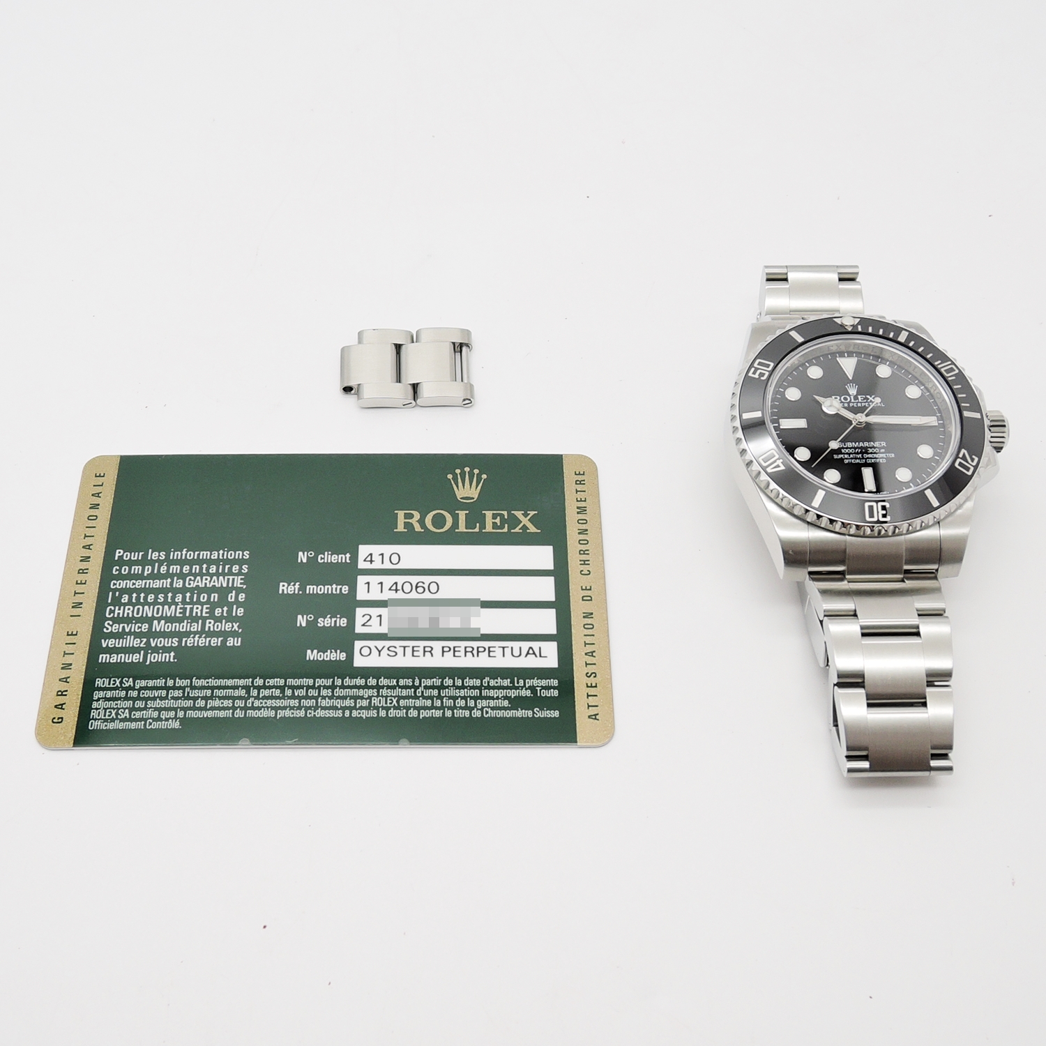 ロレックス サブマリーナノンデイト40 114060 AT 19.5㎝ 文字盤ブラック ROLEX Submariner Non-date 40 C004391のイメージ画像