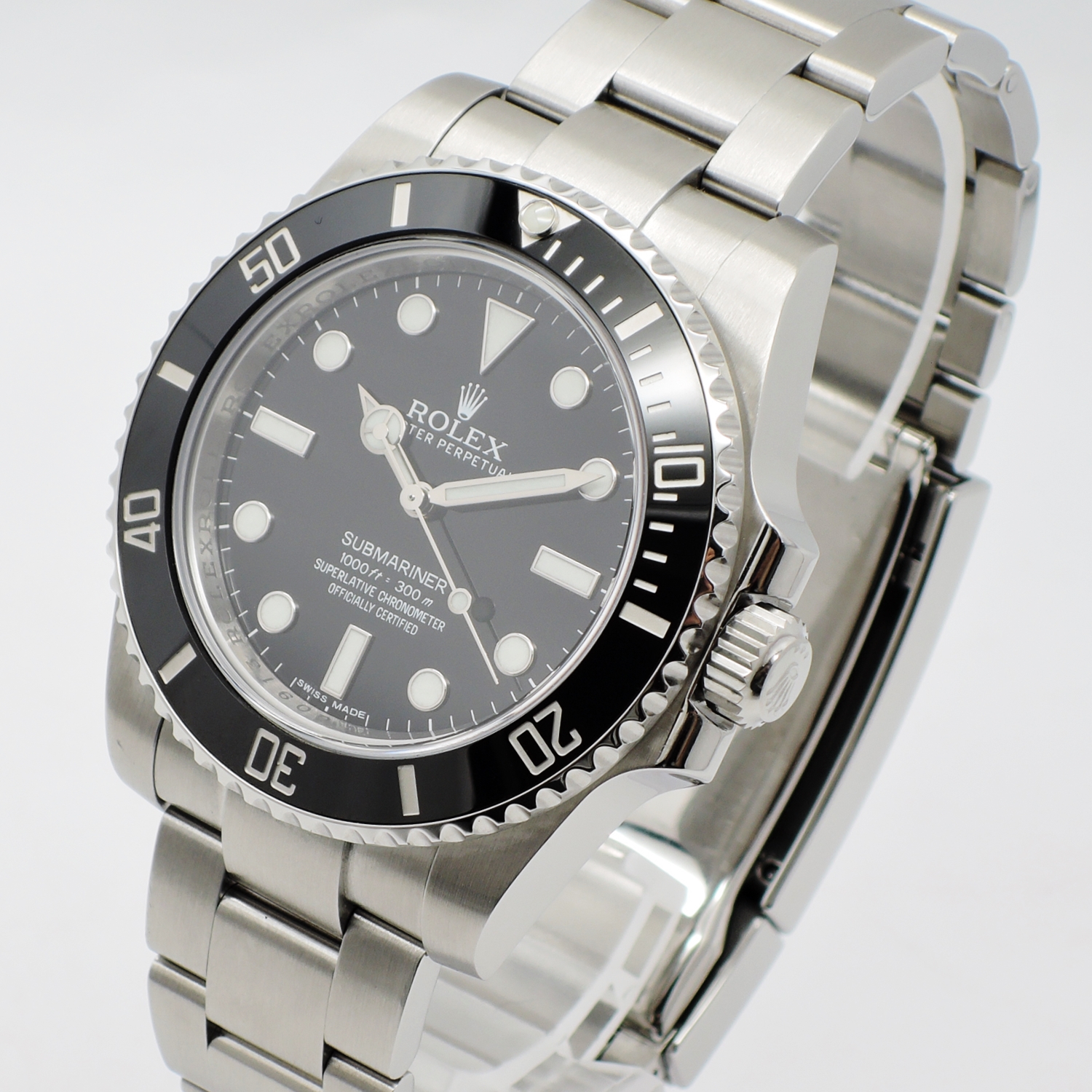 ロレックス サブマリーナノンデイト40 114060 AT 19.5㎝ 文字盤ブラック ROLEX Submariner Non-date 40 C004391のイメージ画像