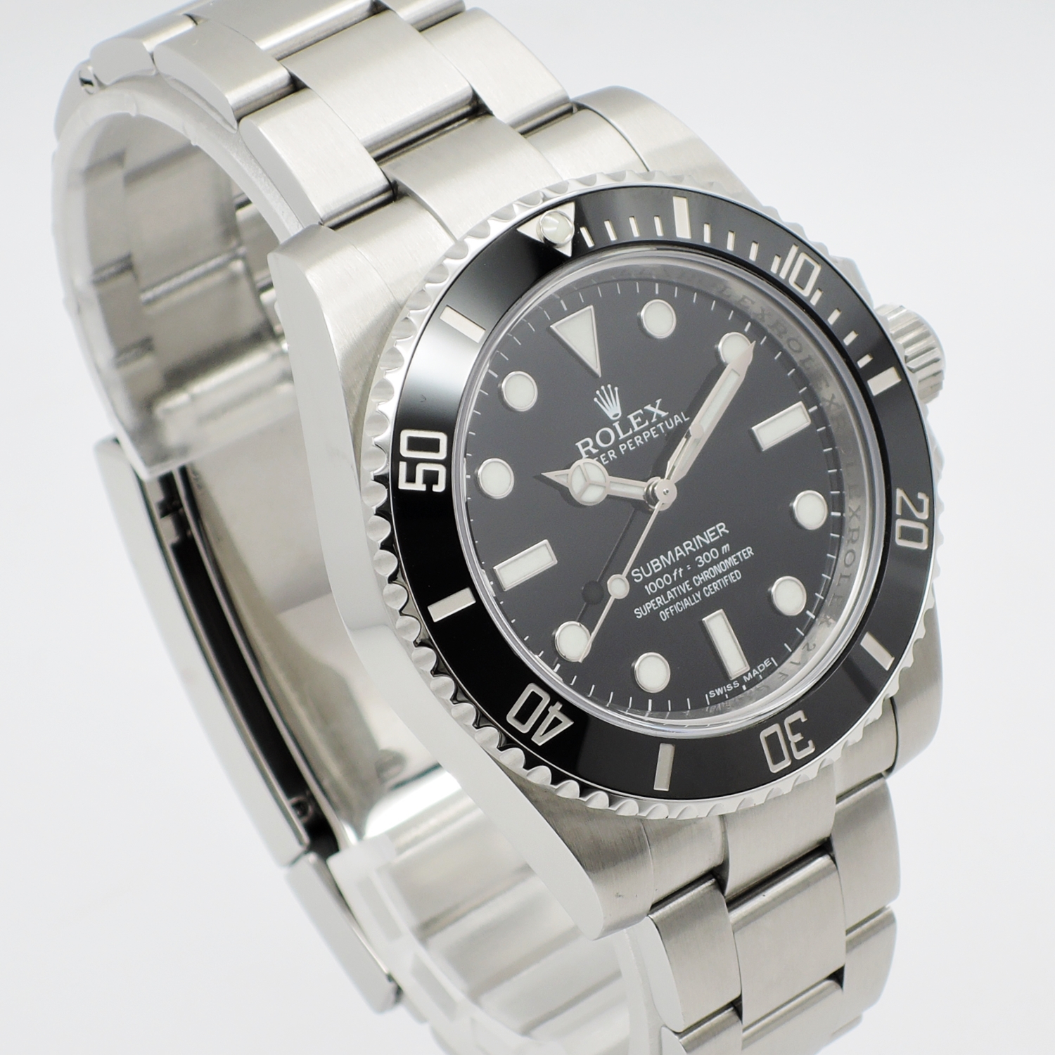 ロレックス サブマリーナノンデイト40 114060 AT 19.5㎝ 文字盤ブラック ROLEX Submariner Non-date 40 C004391のイメージ画像