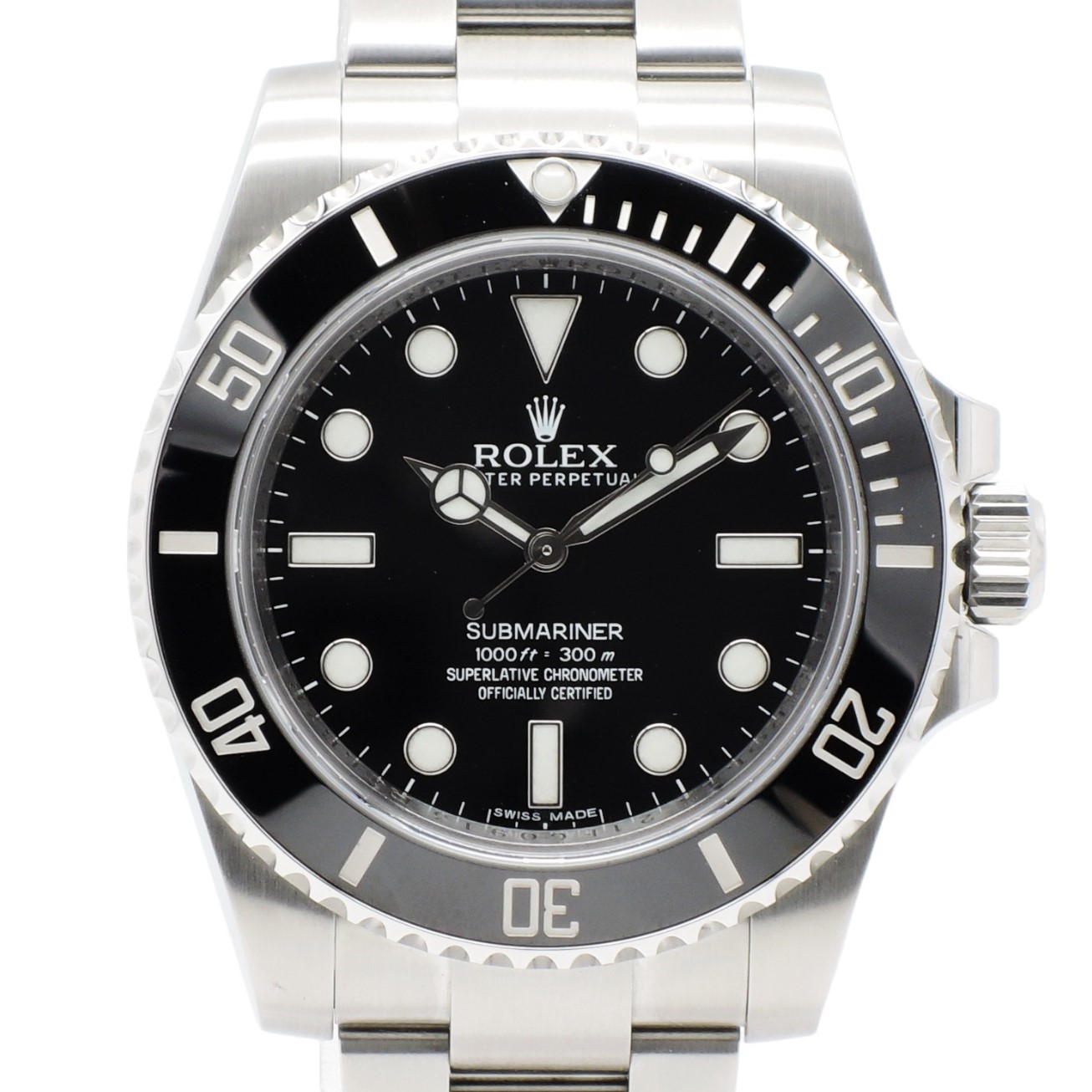 ロレックス サブマリーナノンデイト40 114060 AT 19.5㎝ 文字盤ブラック ROLEX Submariner Non-date 40 C004391のイメージ画像