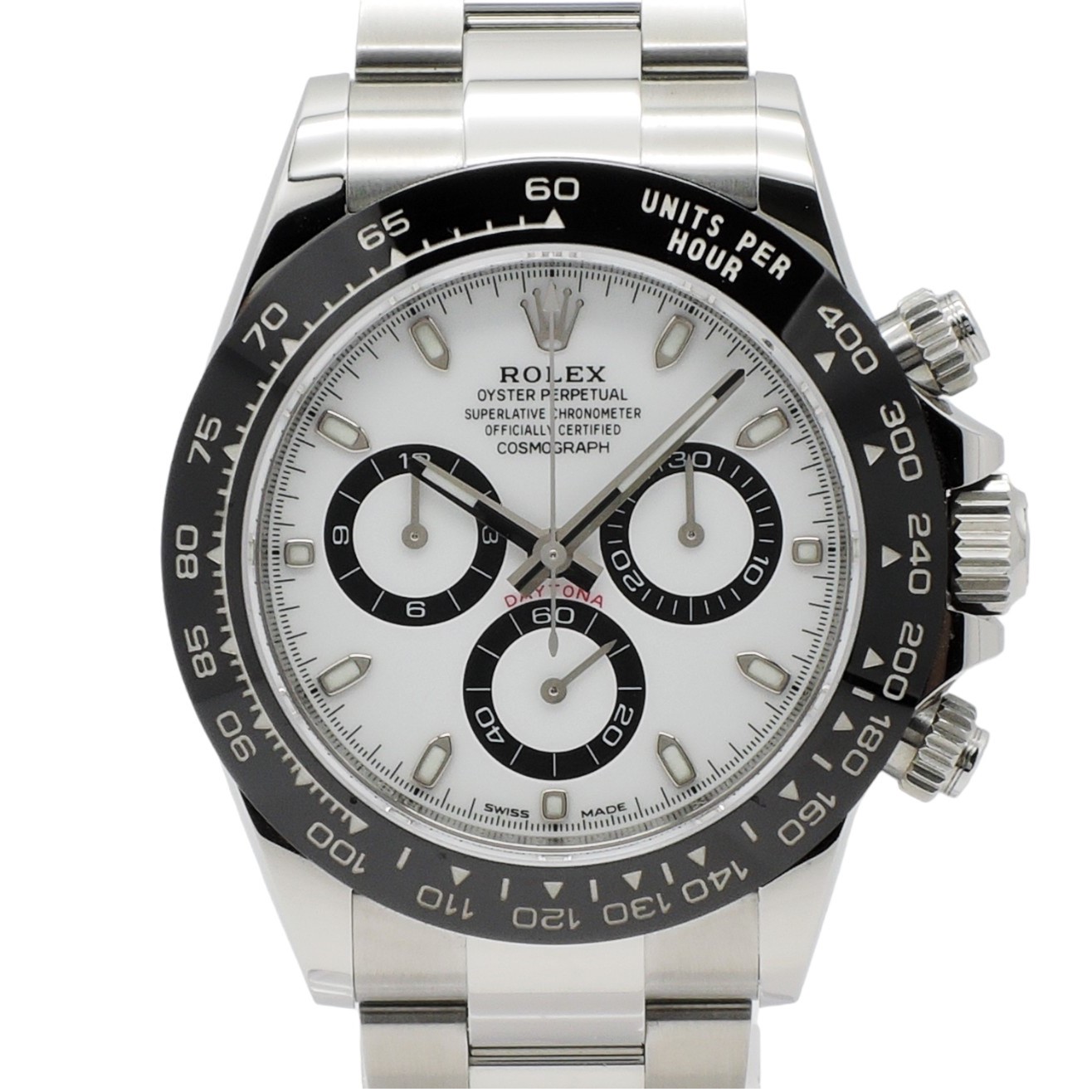 ロレックス デイトナ 116500LN 最新ギャランティ 2021年保証書 ランダム番 白 ホワイト AT 18㎝ ROLEX Daytona Latest Guarantee White C004352のイメージ画像