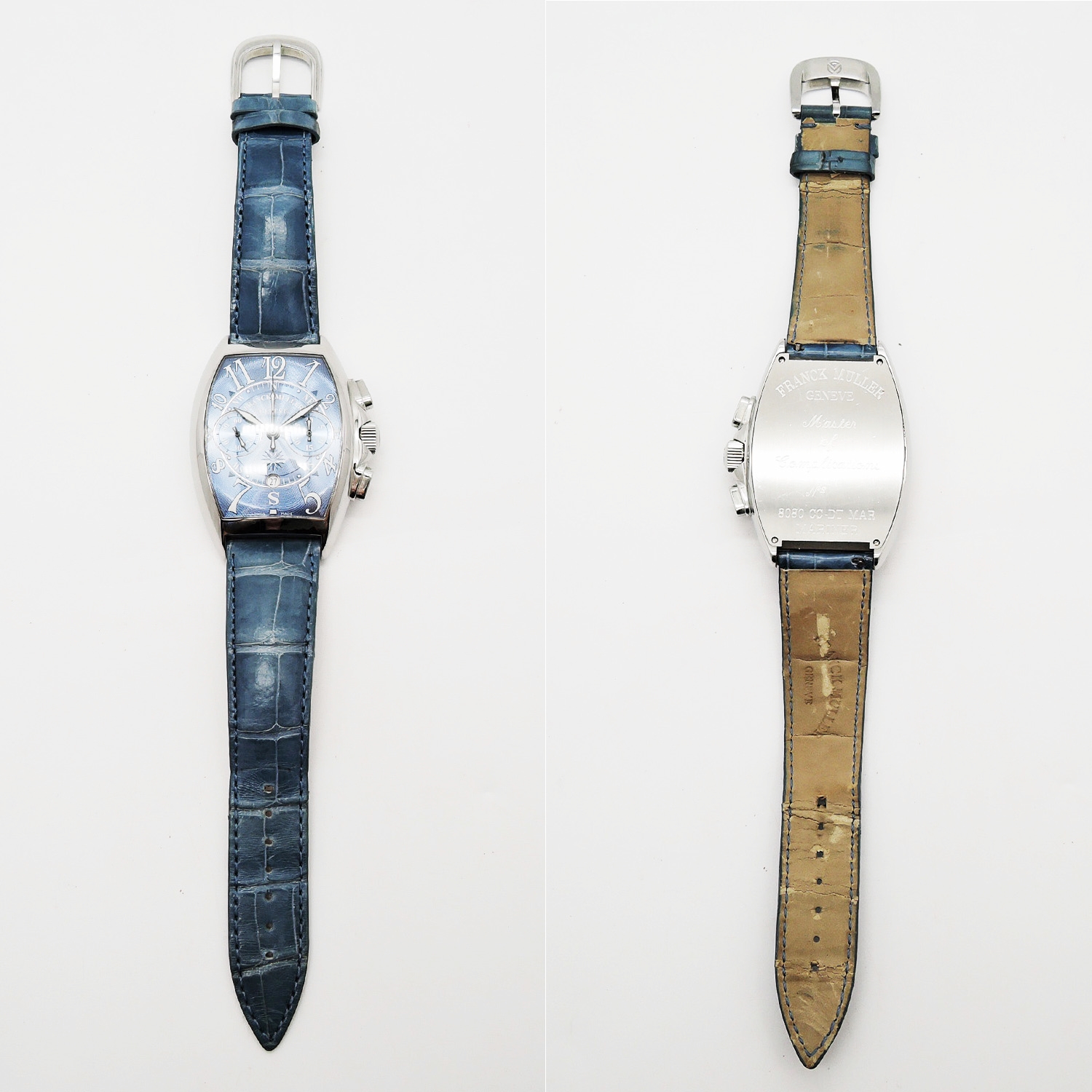 フランク ミュラー トノウ・カーベックス マリナー 7080CCAT MARINER 文字盤ブルー Blue AT 19cm FRANCK MULLER Tonneau Curvex Mariner C004461のイメージ画像