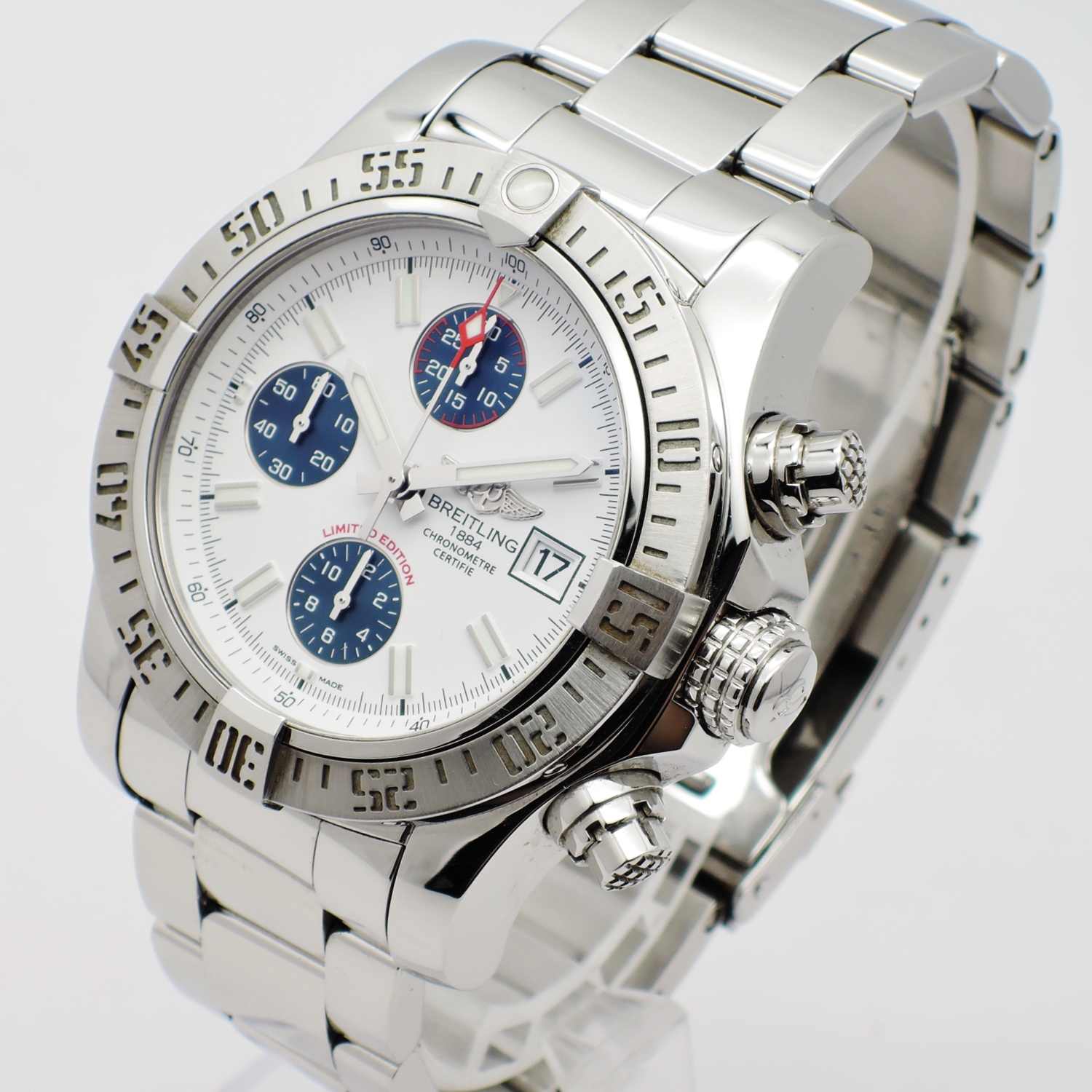 ブライトリング アベンジャーⅡ A13381 AT 文字盤ホワイト 日本限定500本 SS 19.5㎝ BREITLING AvengersⅡ Limited edition of 500 in Japan C004344のイメージ画像