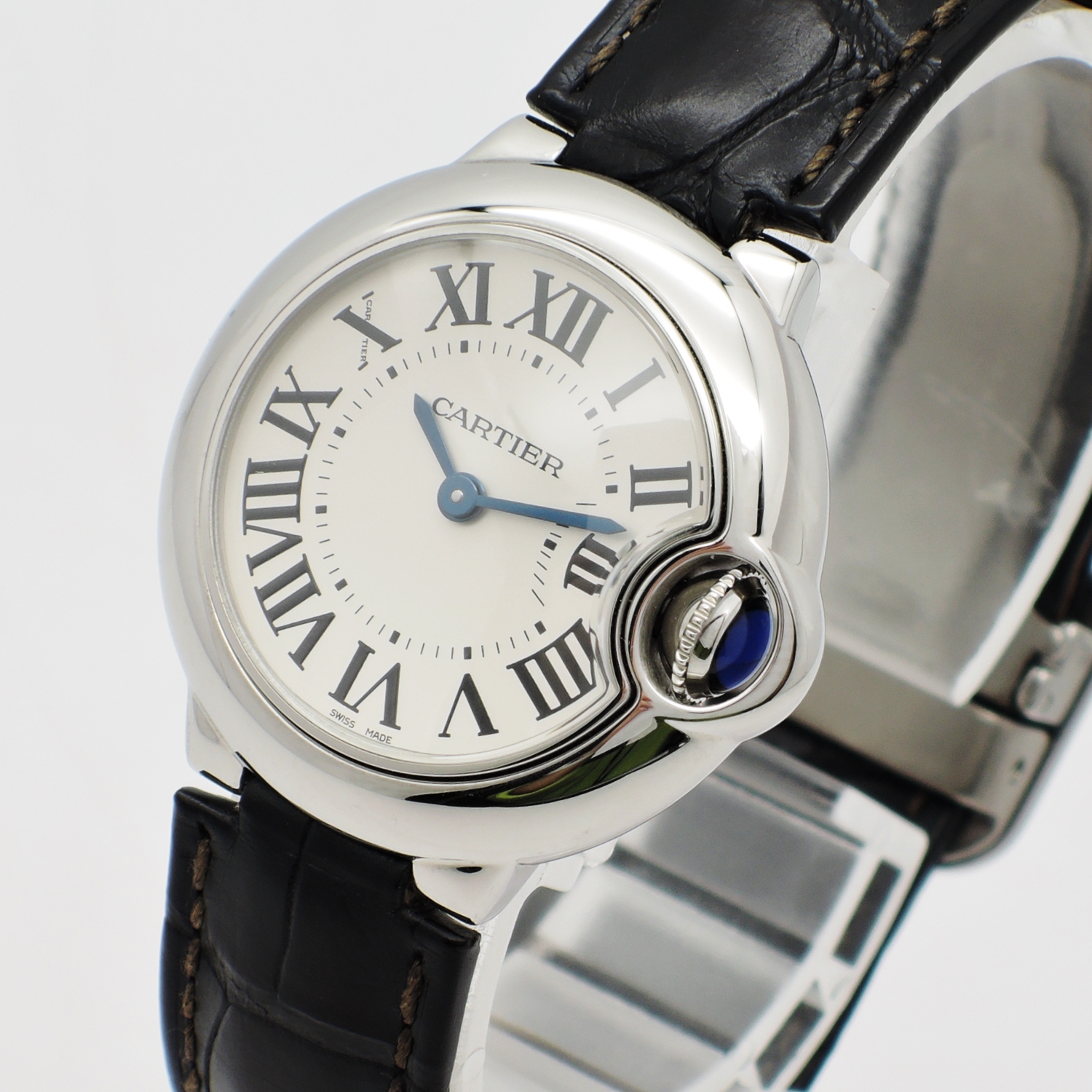 カルティエ バロンブルー W69018Z4 文字盤ホワイトローマン QZ 15cm Cartier Ballon Bleu C003772のイメージ画像