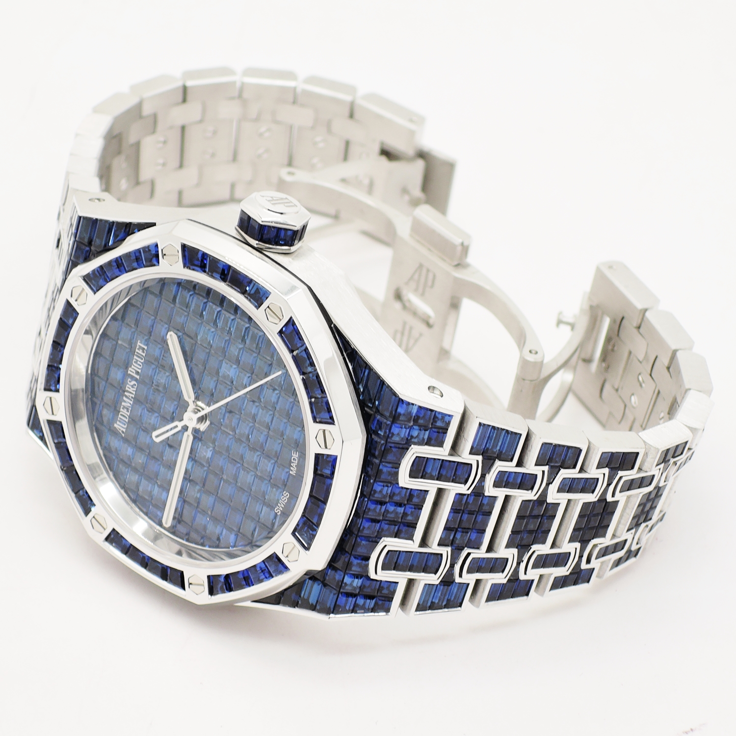 オーデマピゲ ロイヤルオーク ブルーサファイア 15554BC.SS.1284BC.01 ブルーサファイア  AT 17cm Audemars Piguet Royal Oak Blue Sapphire C005123のイメージ画像