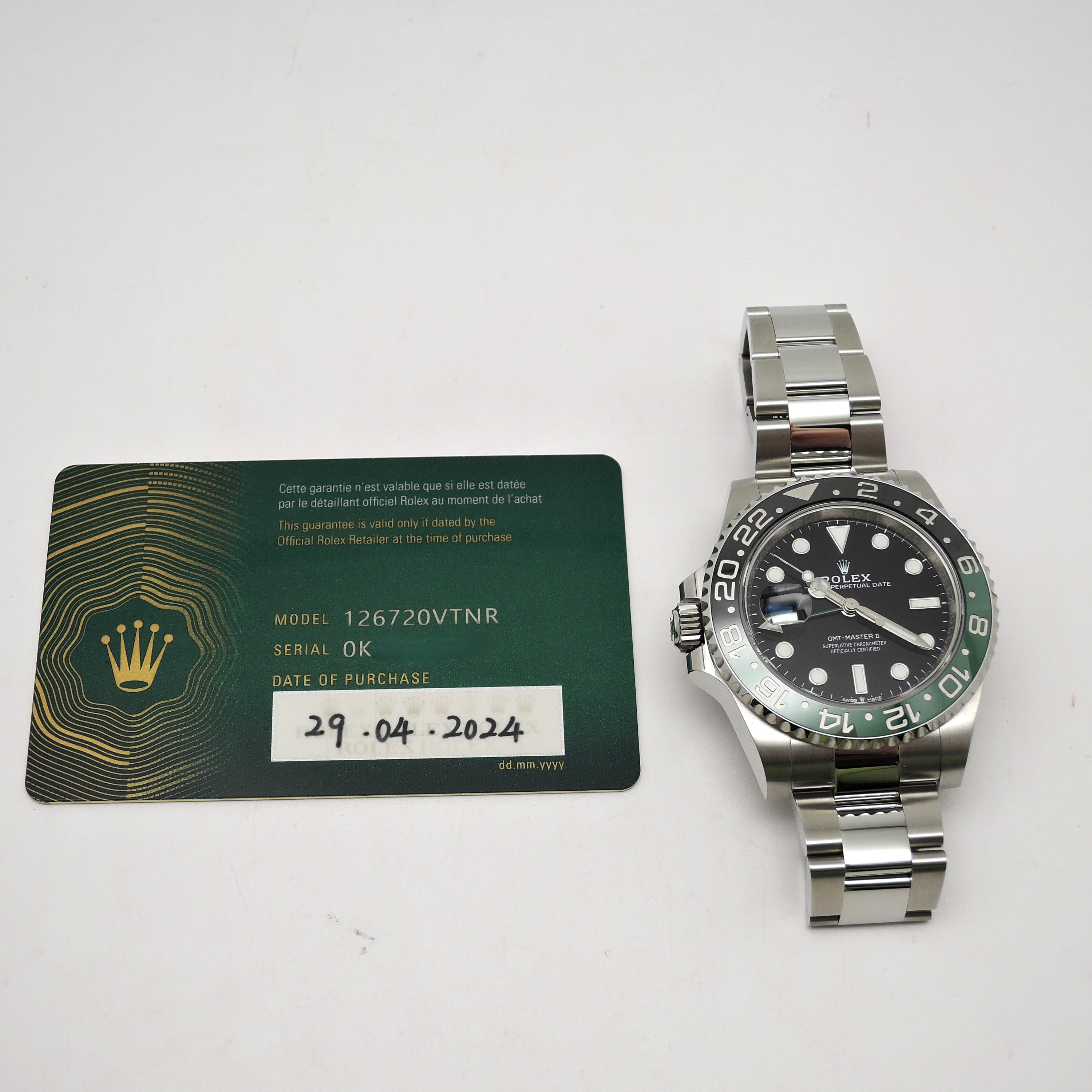 ロレックス GMTマスターⅡ 126720VTNR 2024年保証書 黒 ブラック AT 18cm ROLEX GMT-MasterⅡ Black C004842のイメージ画像