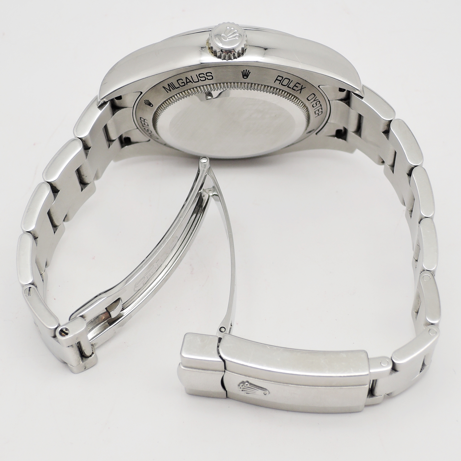 ロレックス ミルガウス 116400 2017年保証書 白 ホワイト 17.5cm ROLEX Milgauss 40 White C005042のイメージ画像