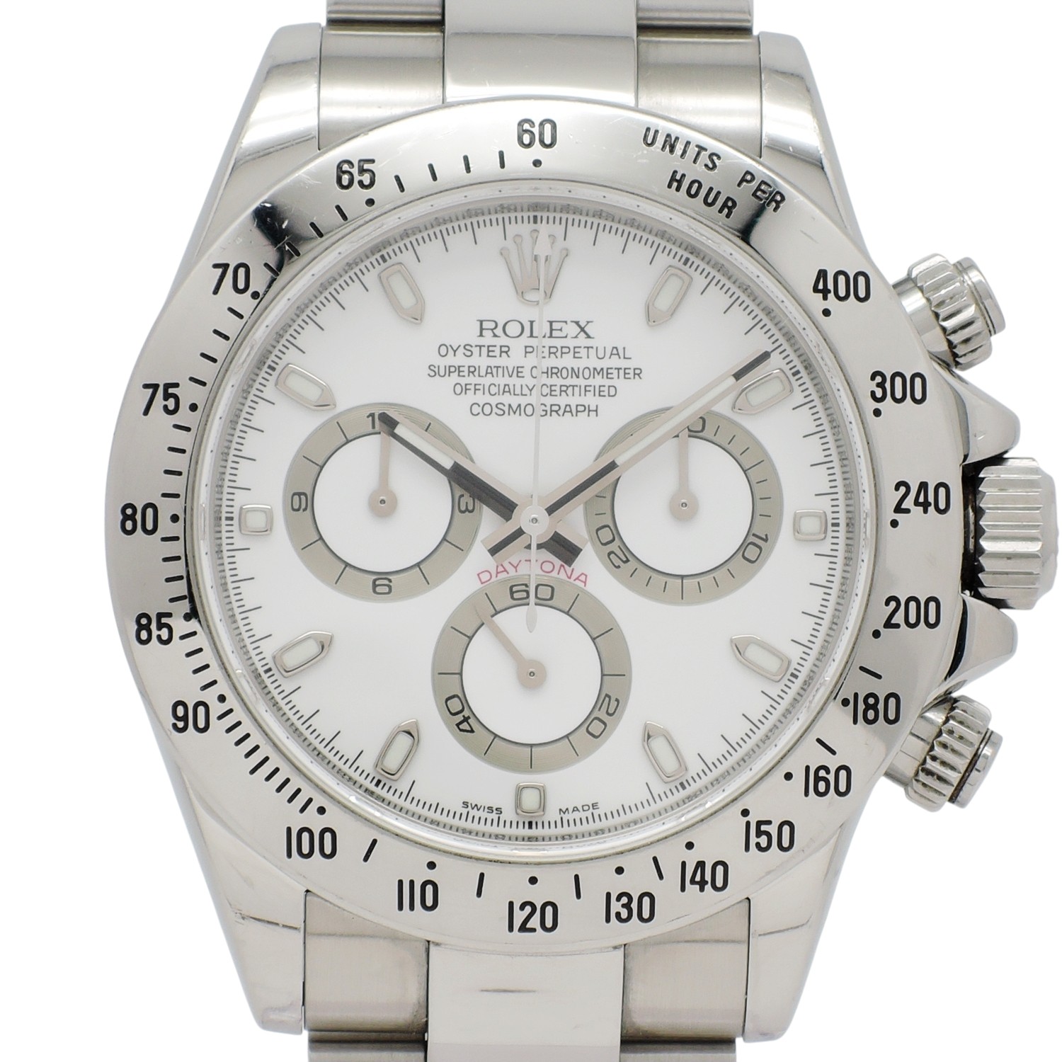 ロレックス デイトナ 40 116520 白 ホワイト 17.5cm ROLEX Daytona 40 White C005459のイメージ画像