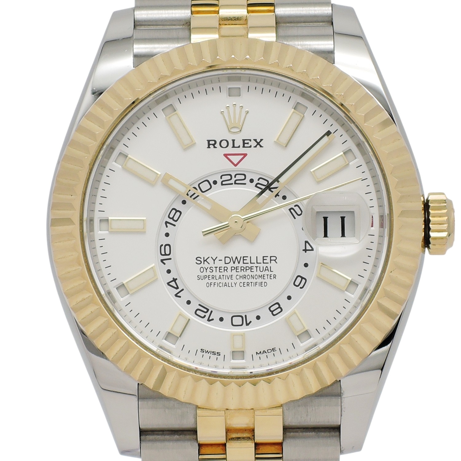 ロレックス スカイドゥエラー 326933 2022年保証書 ホワイト 白 ジュビリー Jubilee 18.5㎝ ROLEX Sky-Dweller 42 White C005958のイメージ画像