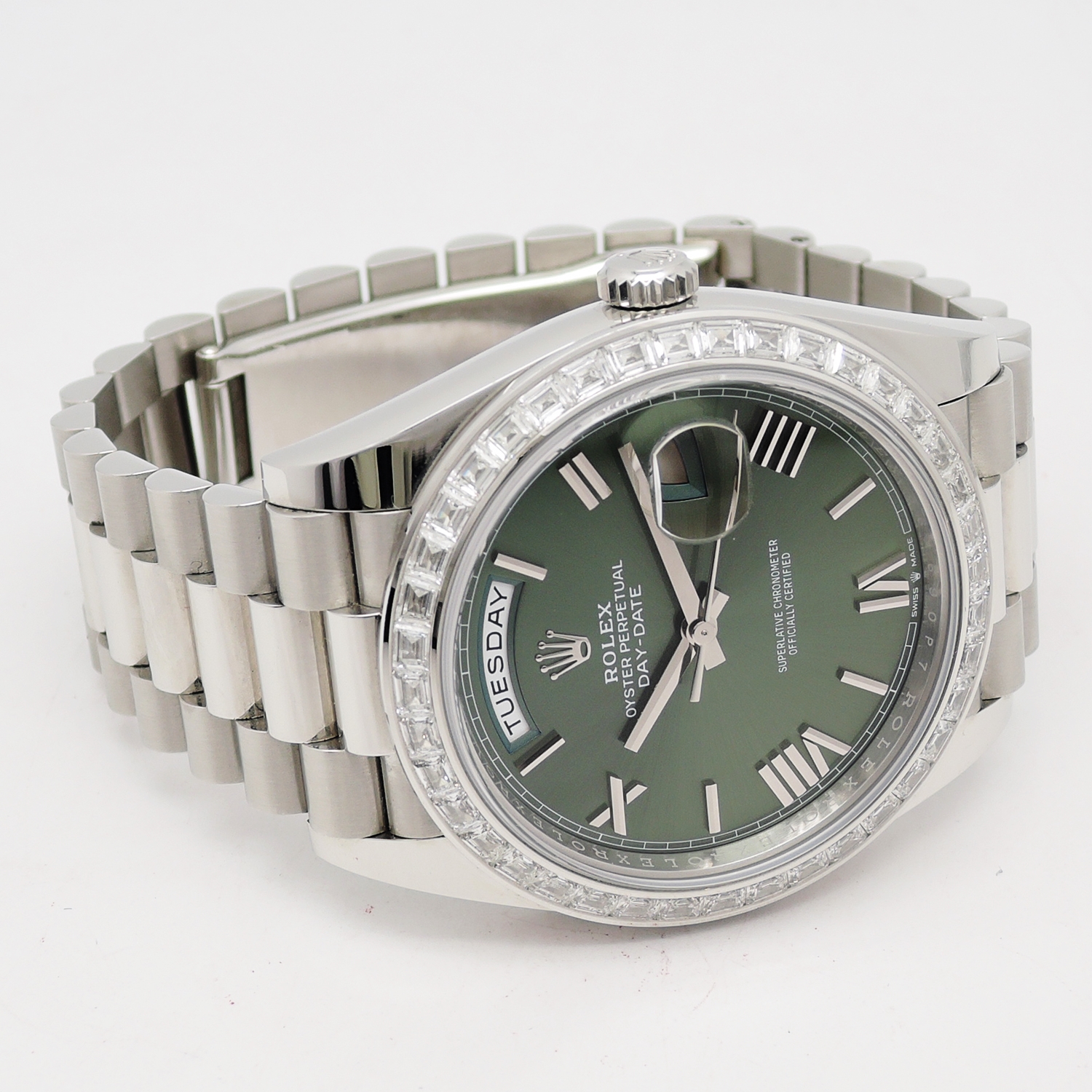 ロレックス デイデイト 40 228396TBR オリーブグリーン 2024年保証書 18.5㎝ ROLEX Day-Date 40 Olive Green C005959のイメージ画像