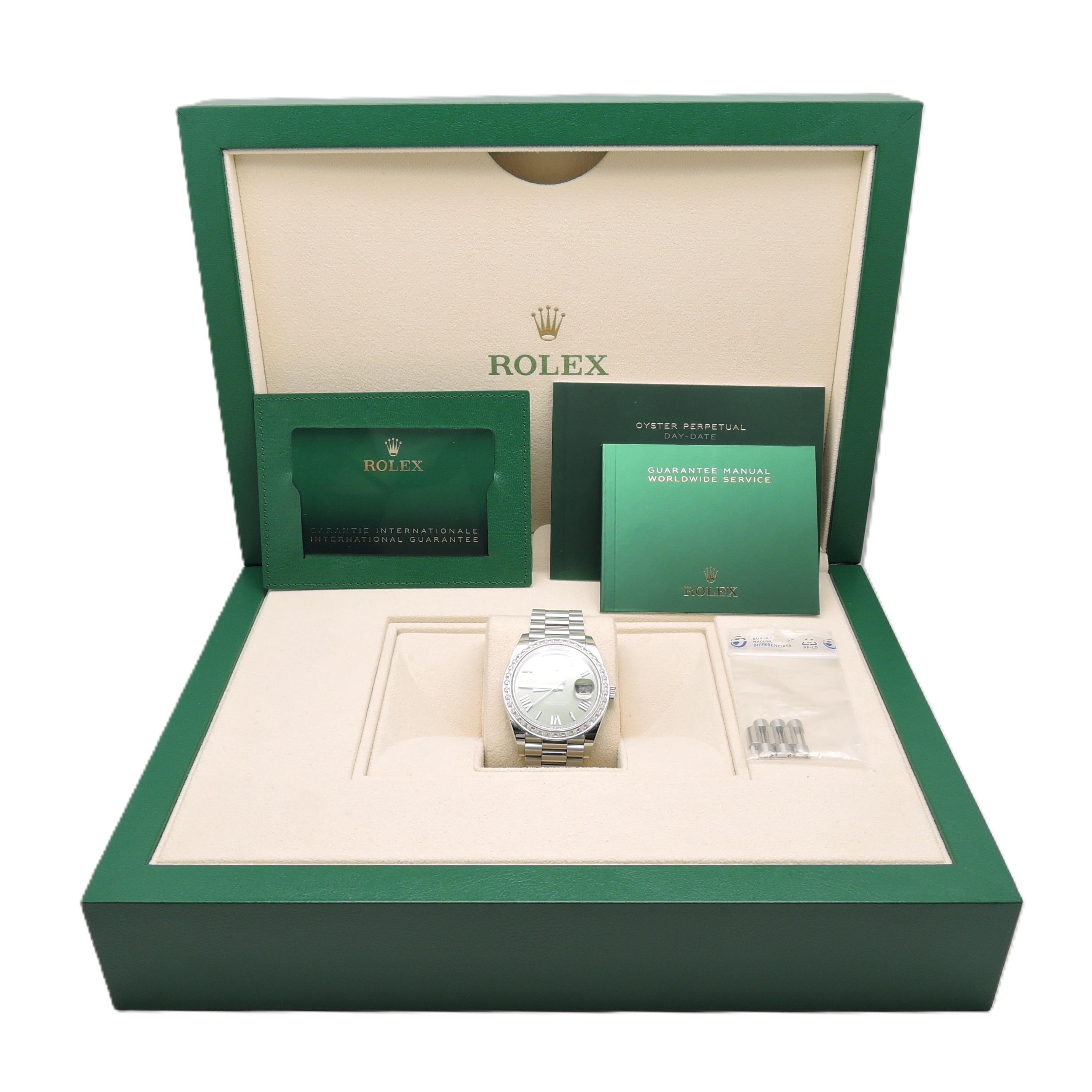 ロレックス デイデイト 40 228396TBR オリーブグリーン 2024年保証書 18.5㎝ ROLEX Day-Date 40 Olive Green C005959のイメージ画像