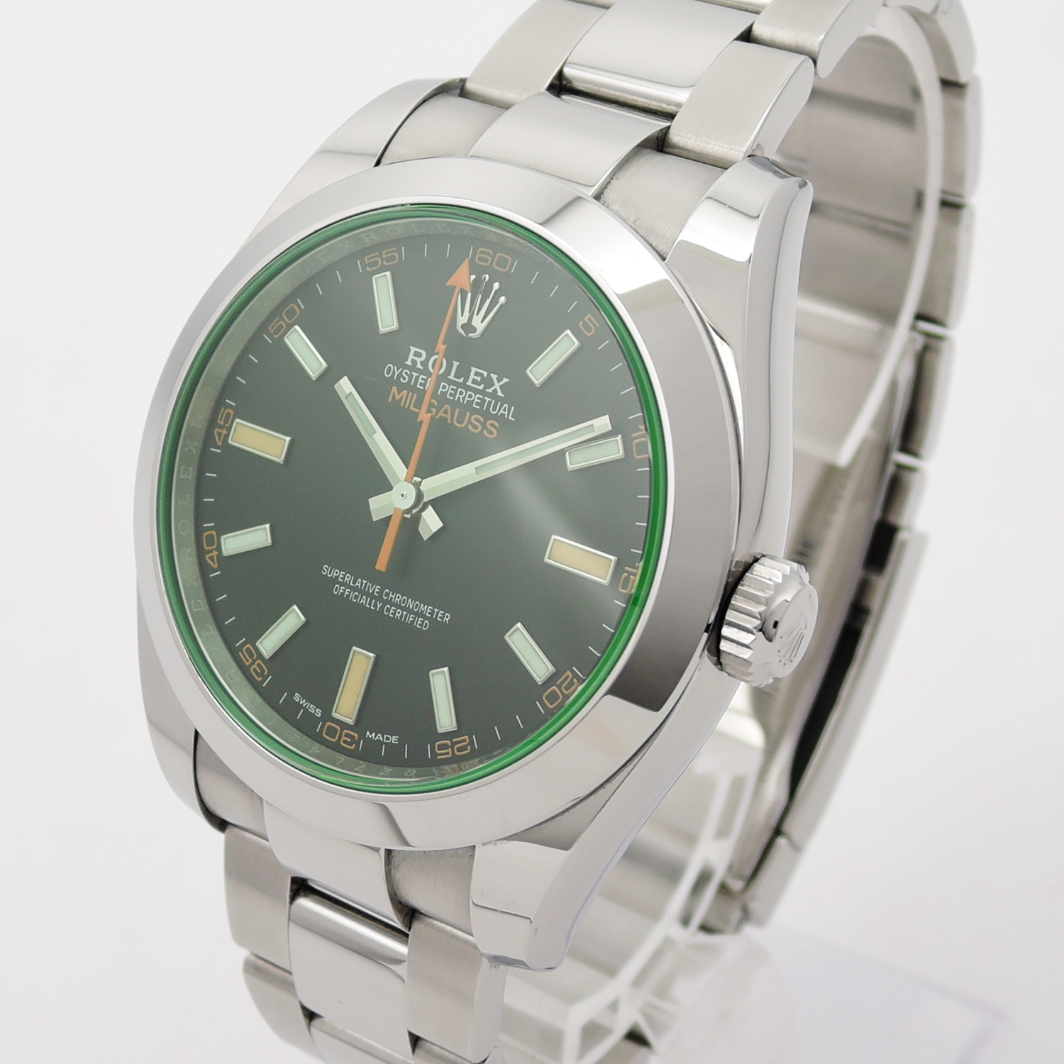 ロレックス ミルガウス 116400GV 2022年保証書 ブラック 黒 AT 17.5㎝ ROLEX Milgauss 40 Black C005964のイメージ画像