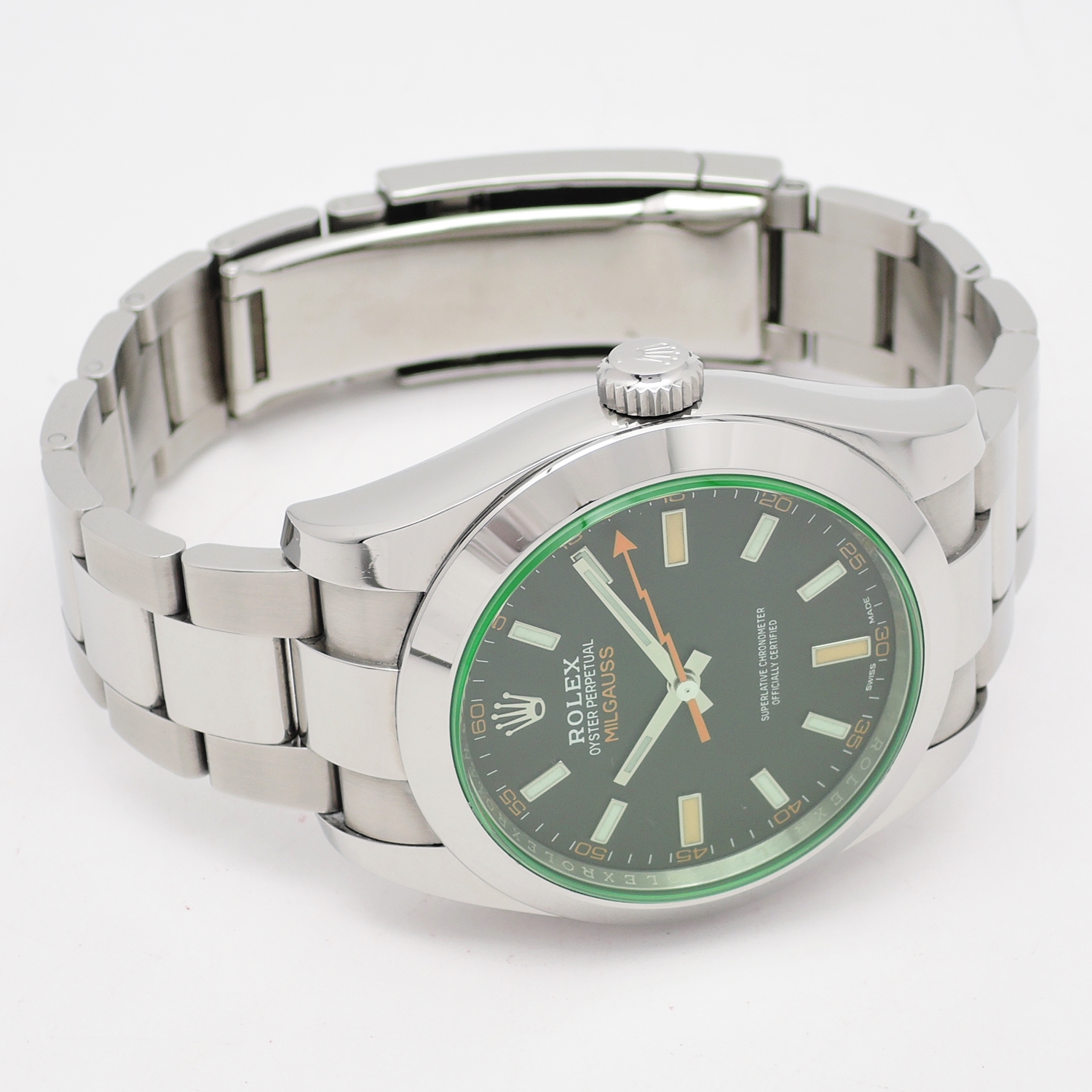 ロレックス ミルガウス 116400GV 2022年保証書 ブラック 黒 AT 17.5㎝ ROLEX Milgauss 40 Black C005964のイメージ画像