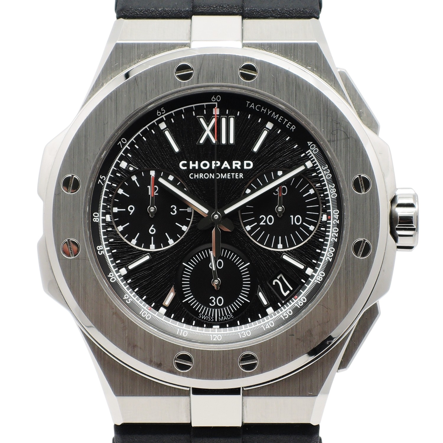 ショパール アルパイン XL クロノグラフ イーグル 298609-3004 ブラック 黒 19.5㎝ 保証書 Chopard Alpine Eagle XL Chronograph Black C005952のイメージ画像