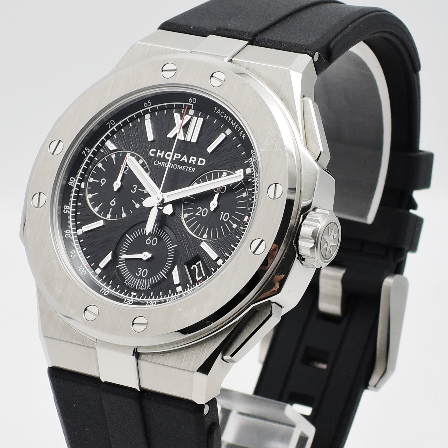 ショパール アルパイン XL クロノグラフ イーグル 298609-3004 ブラック 黒 19.5㎝ 保証書 Chopard Alpine Eagle XL Chronograph Black C005952のイメージ画像