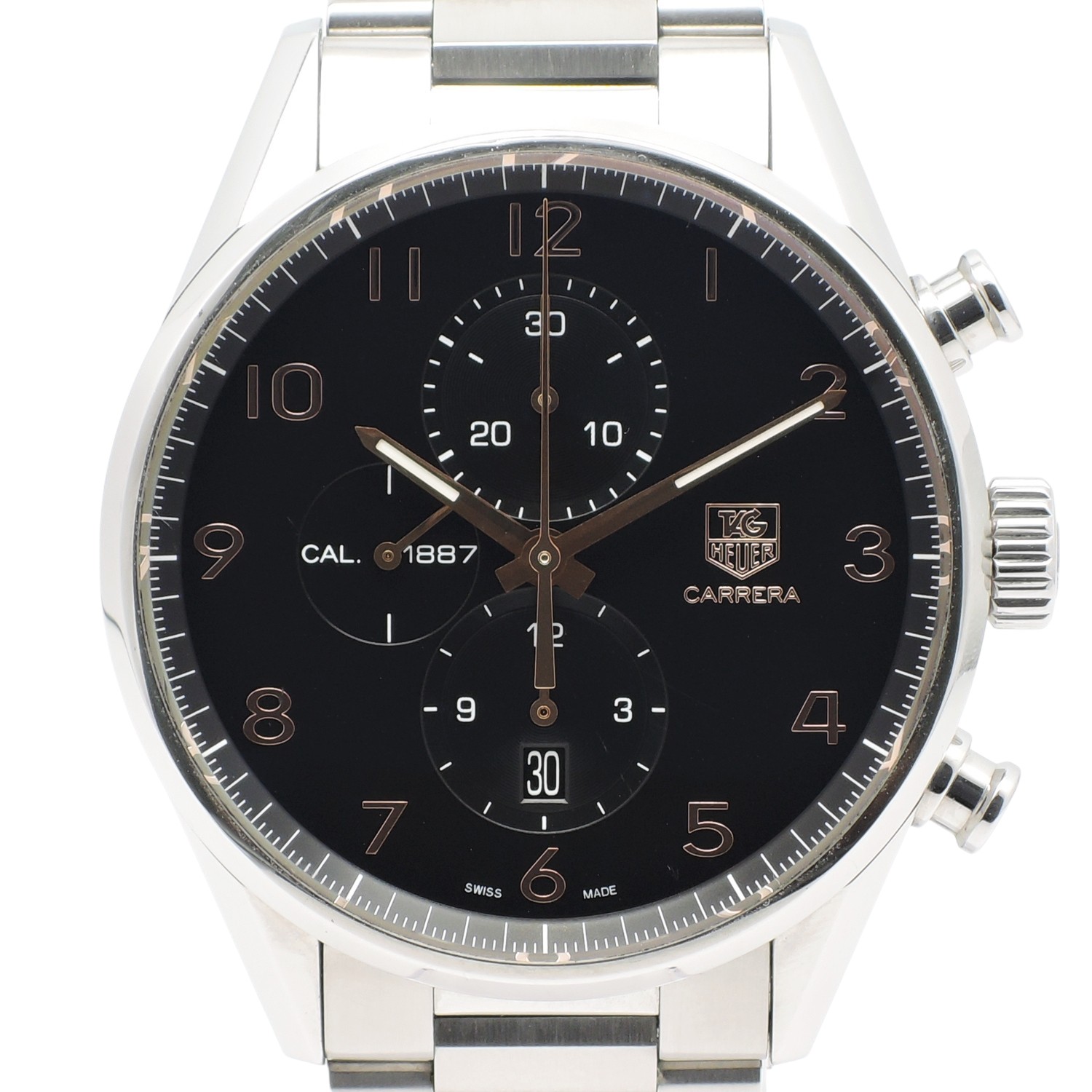 タグホイヤー カラレ キャリバー 1887 CAR2014.BA0799 ブラック AT SS 16cm TAGHEUER Carrera Calibre 1887 C005974のイメージ画像