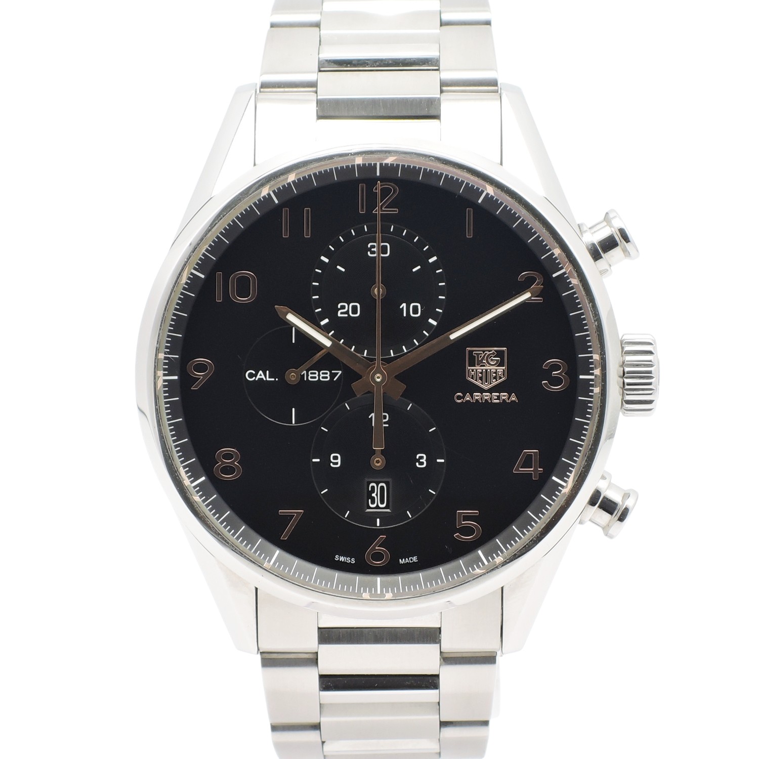 タグホイヤー カラレ キャリバー 1887 CAR2014.BA0799 ブラック AT SS 16cm TAGHEUER Carrera Calibre 1887 C005974