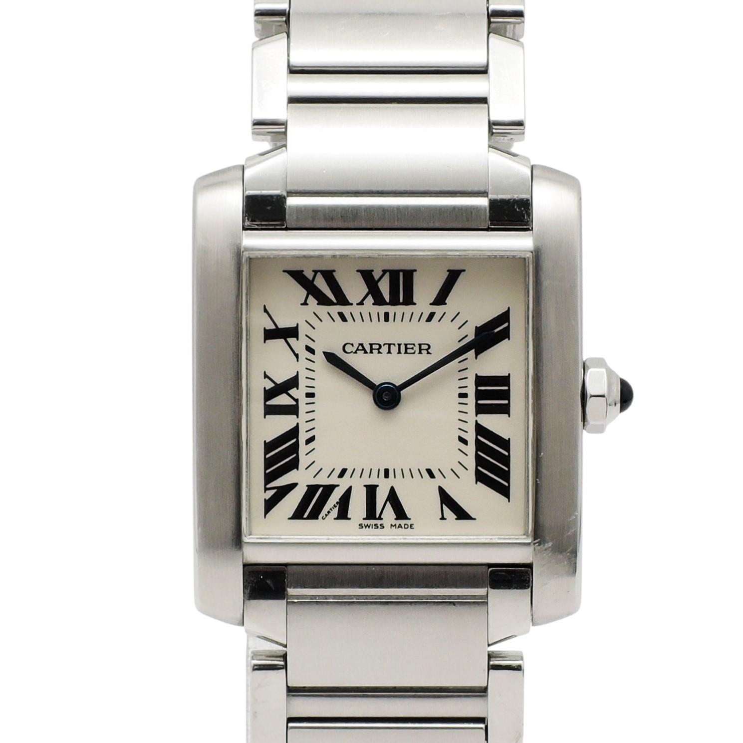カルティエ タンクフランセーズ MM 2301 W51003Q3 ホワイトローマン QZ 15cm Cartier Tank Francaise MM 2301 C006042