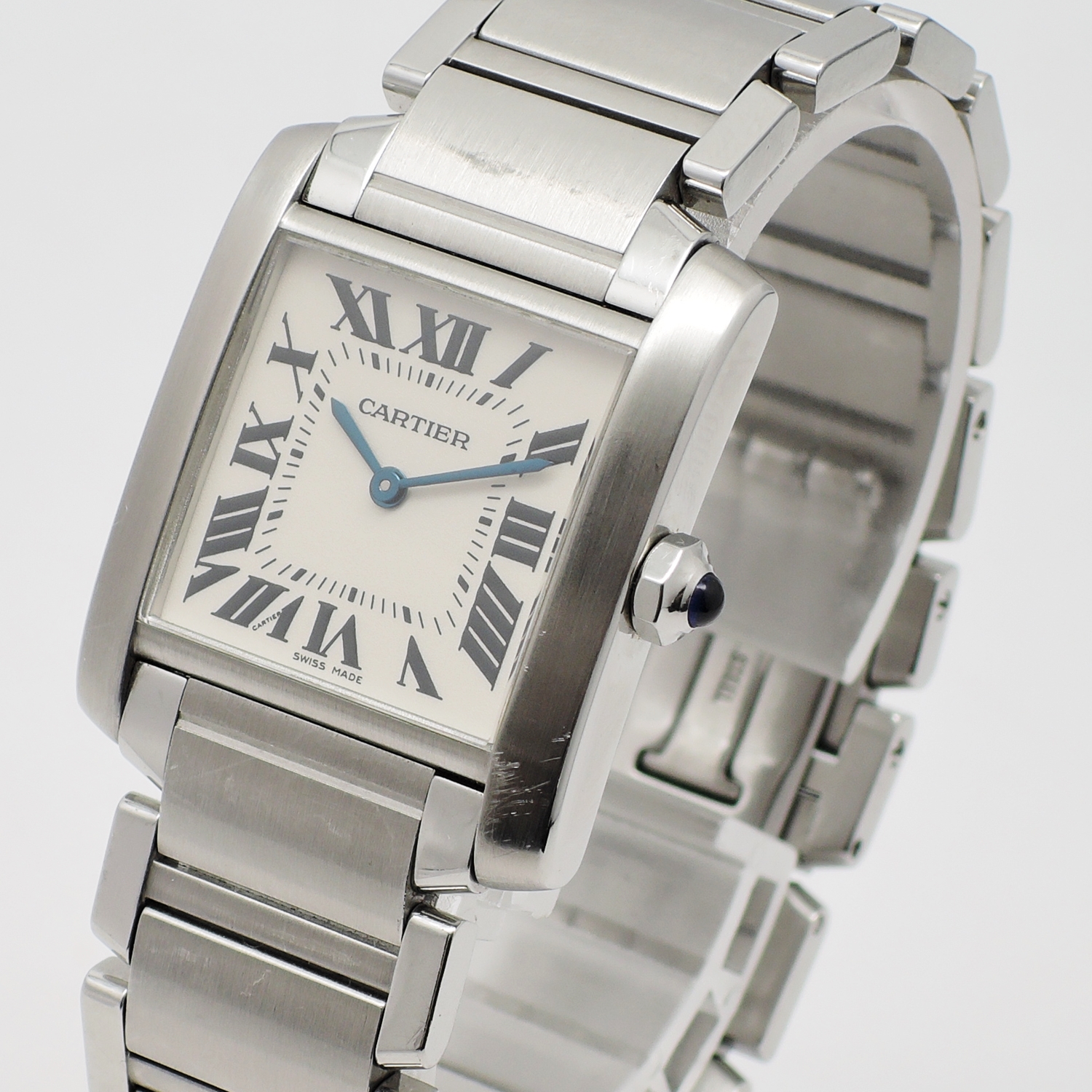 カルティエ タンクフランセーズ MM 2301 W51003Q3 ホワイトローマン QZ 15cm Cartier Tank Francaise MM 2301 C006042のイメージ画像
