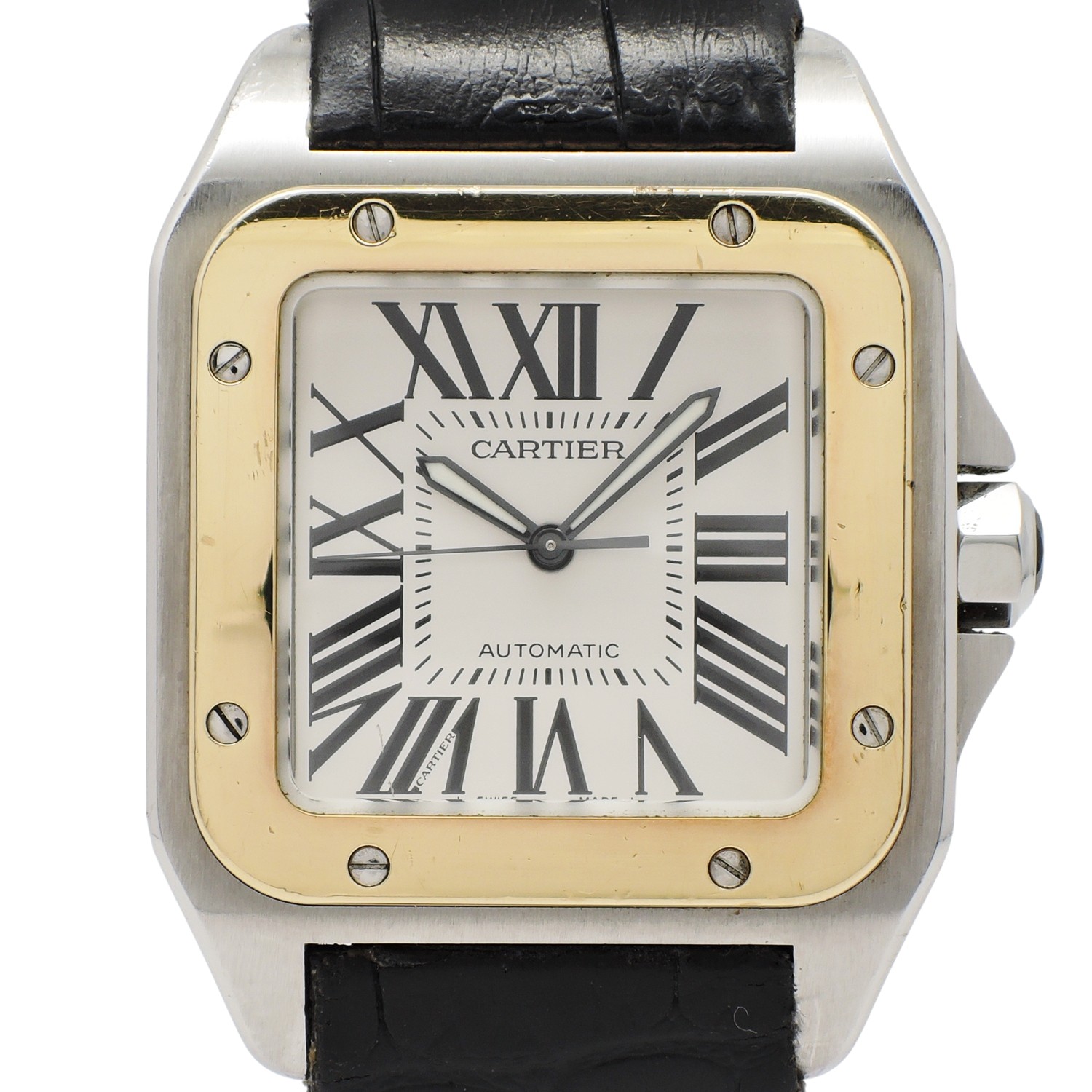 カルティエ サントス100 LM 2656 W20072X7 ホワイトローマン AT 17.5㎝ Cartier Santos100 LM 2656 C006028のイメージ画像