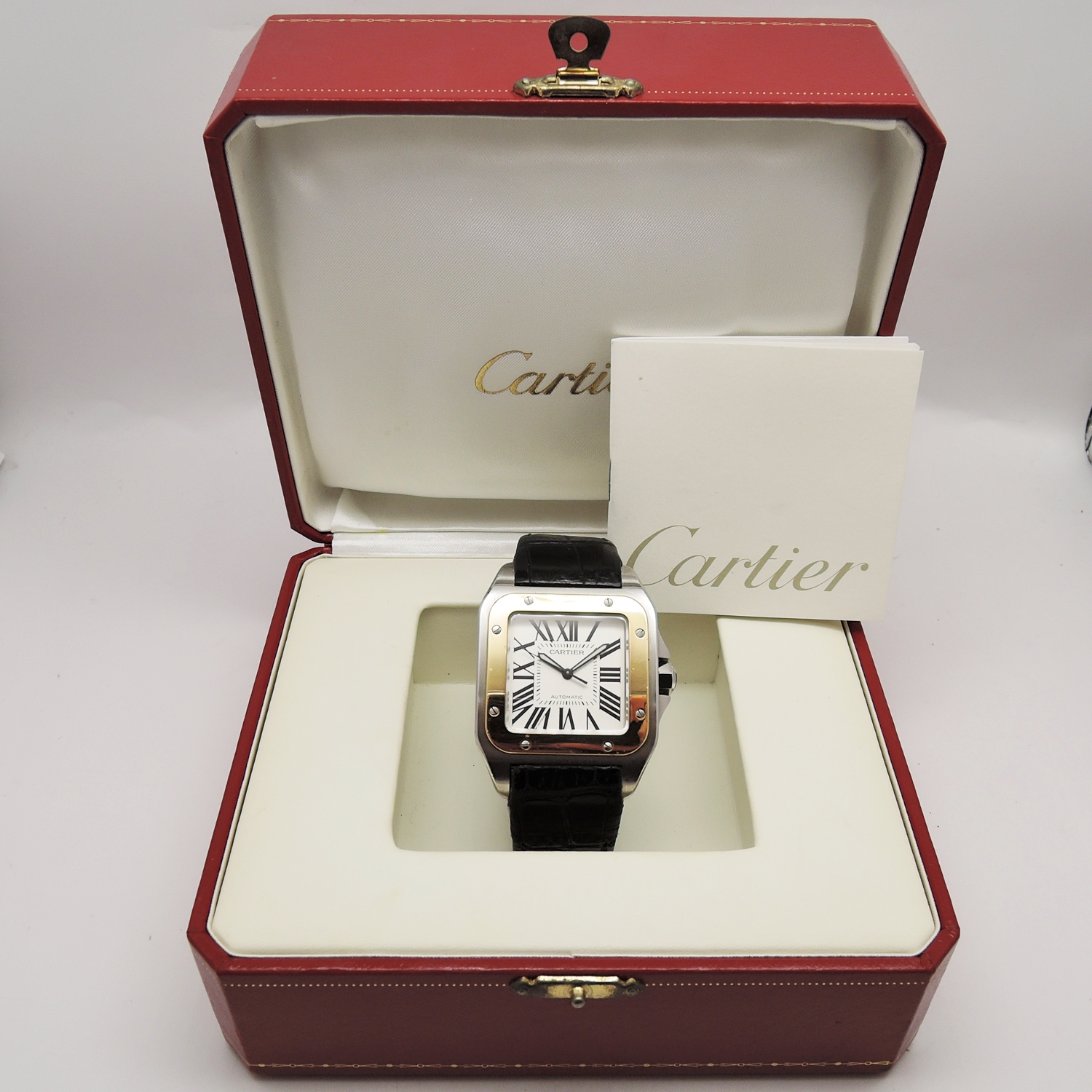 カルティエ サントス100 LM 2656 W20072X7 ホワイトローマン AT 17.5㎝ Cartier Santos100 LM 2656 C006028のイメージ画像