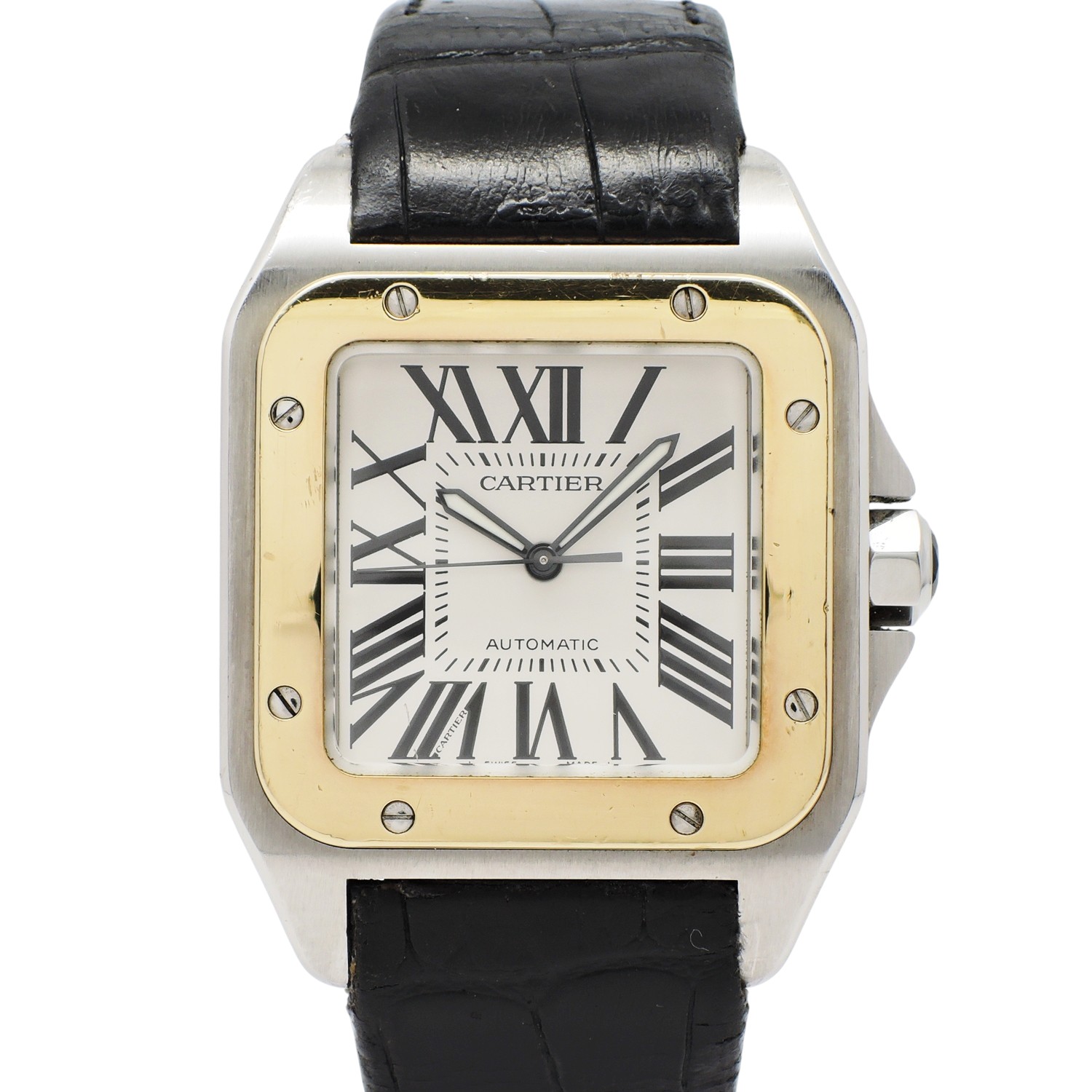カルティエ サントス100 LM 2656 W20072X7 ホワイトローマン AT 17.5㎝ Cartier Santos100 LM 2656 C006028